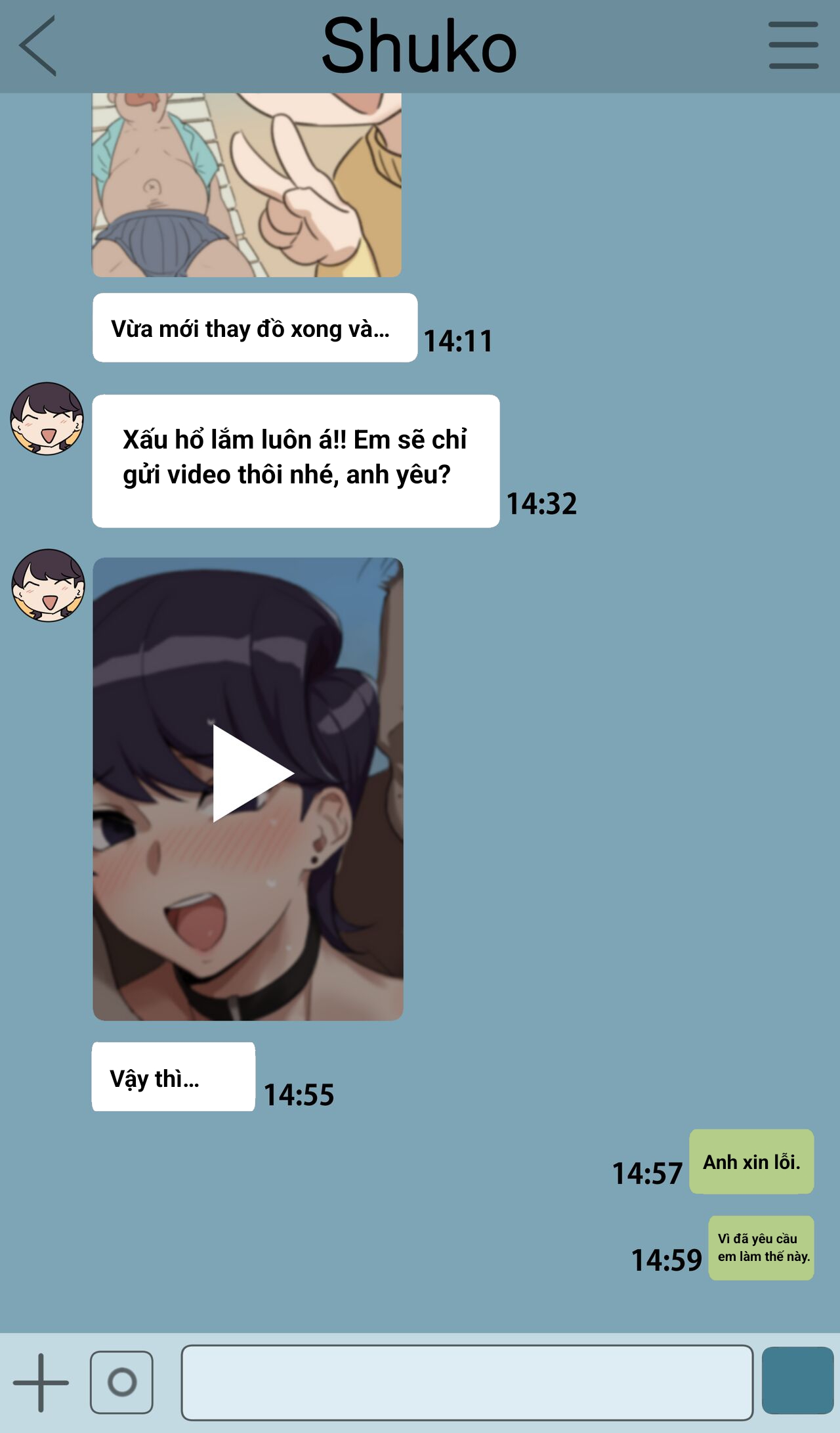 Đọc truyện hentai Shuko Komi's Netorase Trip - Oneshot