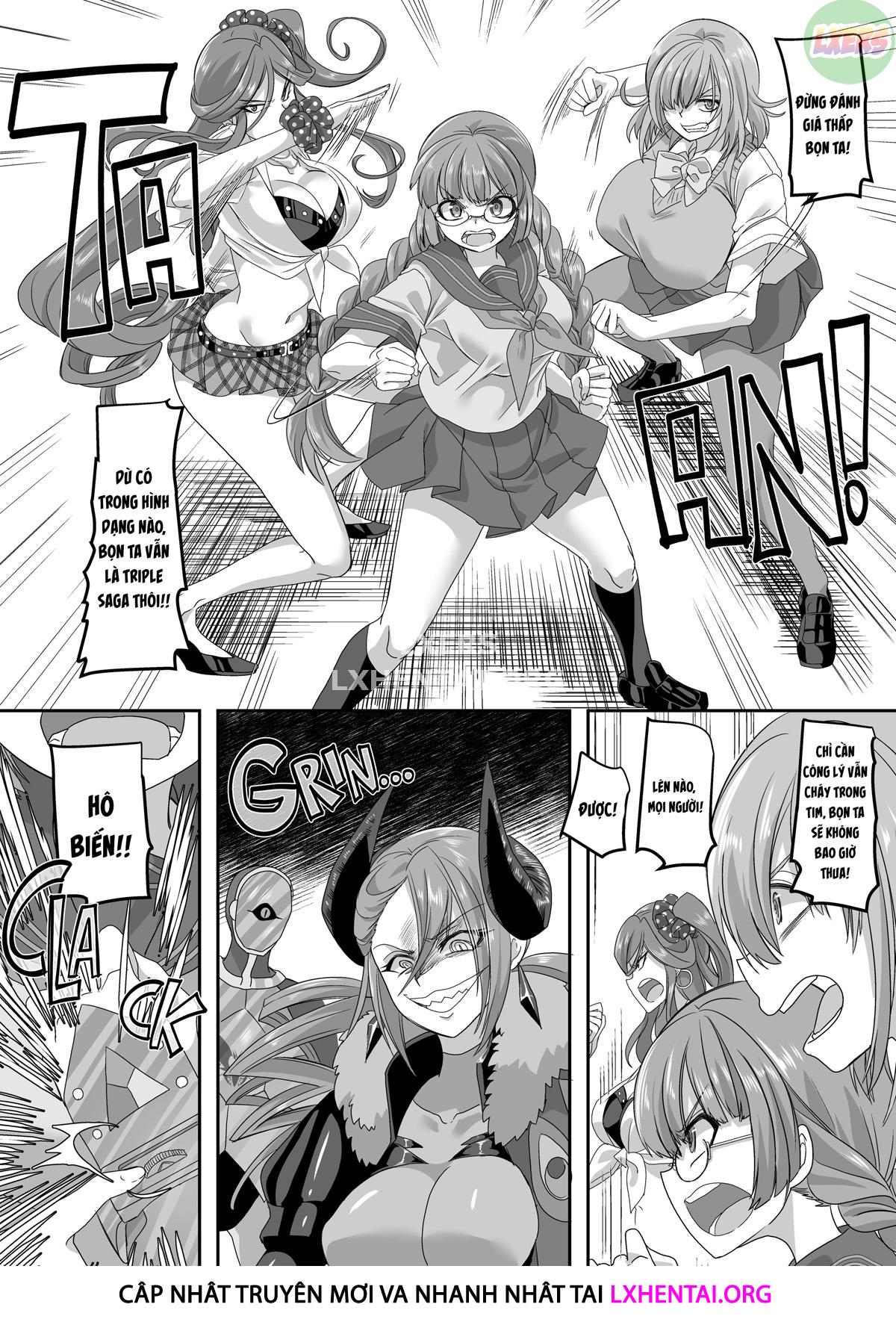 Đọc truyện hentai Saikyou no Seigi no Hero wa Kagami no Naka de wa Saijaku no Kaijin - Oneshot
