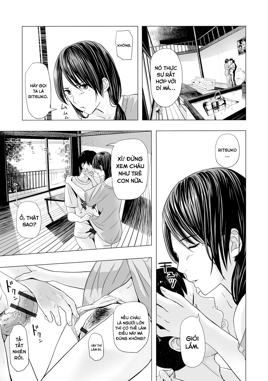 Đọc truyện hentai Atsui Natsu, Oba no Ie de... - Oneshot