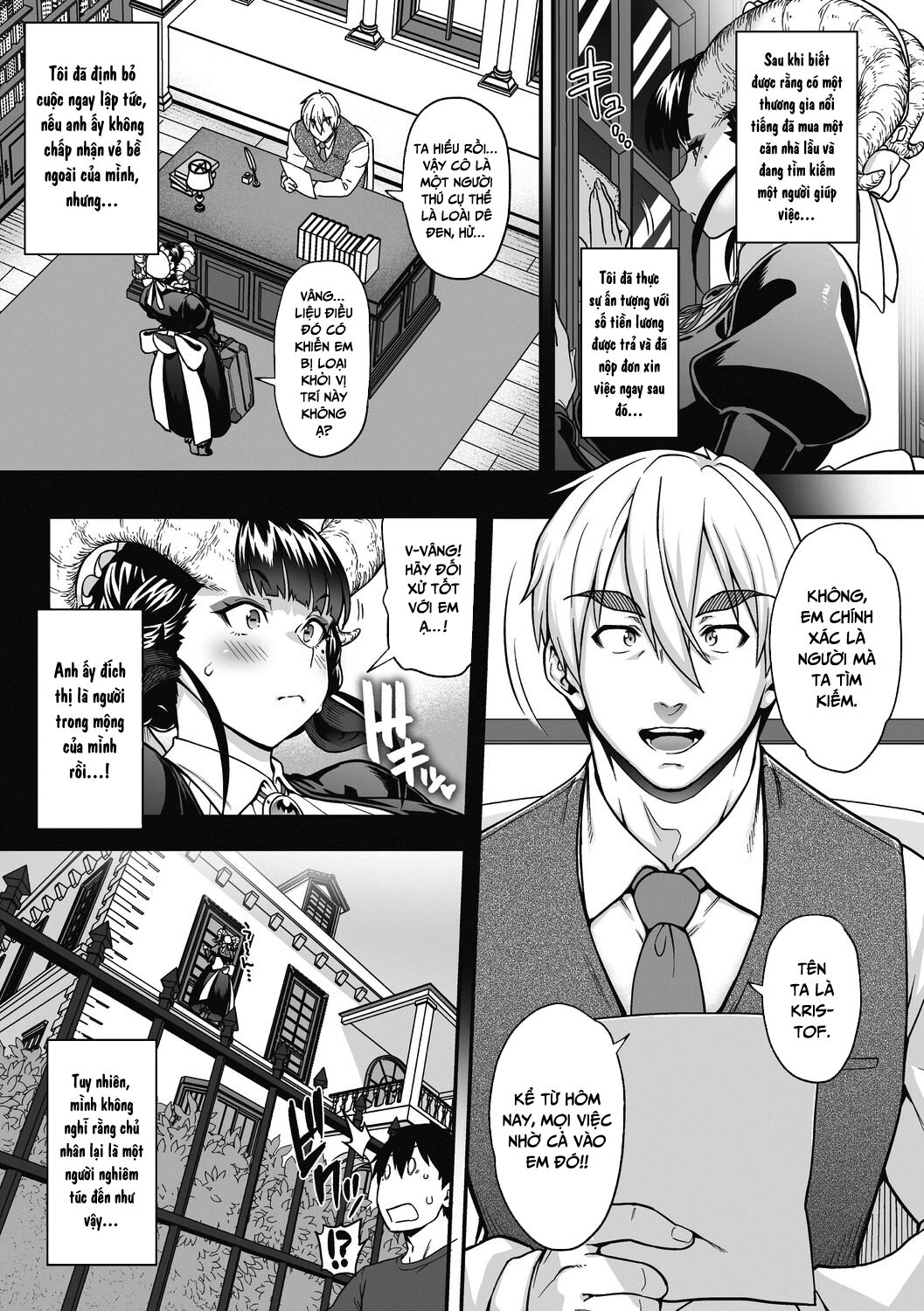 Đọc truyện hentai Chuyện tình lãng mạn của cô hầu gái lắm lông - Oneshot