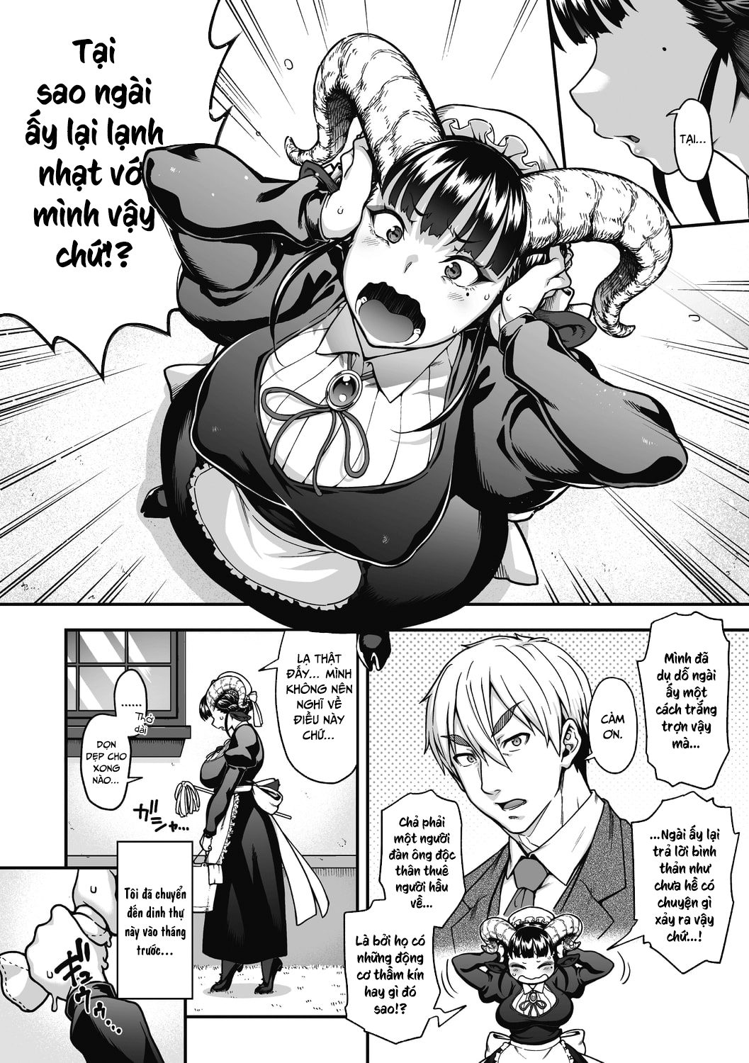 Đọc truyện hentai Chuyện tình lãng mạn của cô hầu gái lắm lông - Oneshot