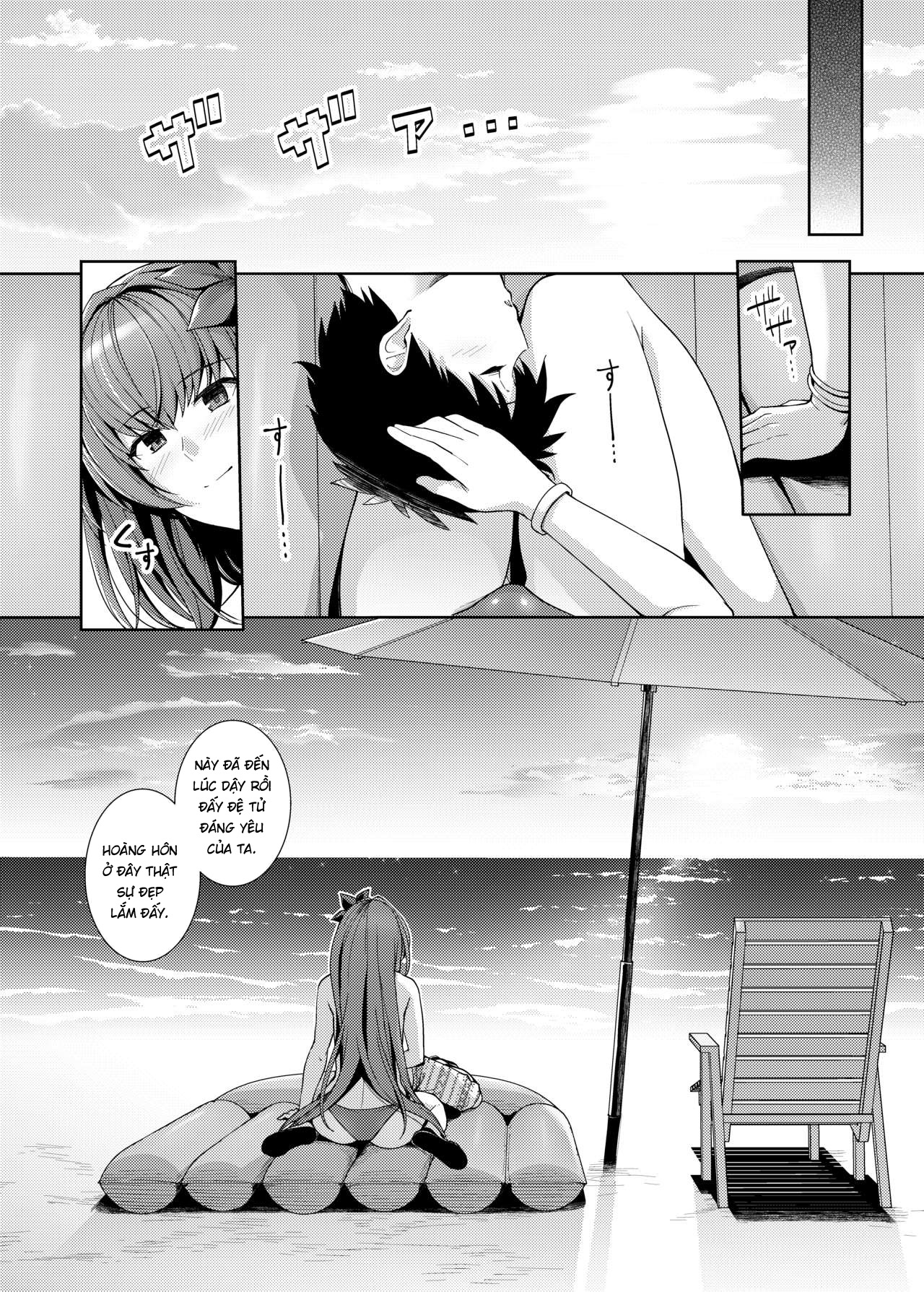Đọc truyện hentai Mizugi Shishou to Koibito Ecchi Suru Hon - Bản có che