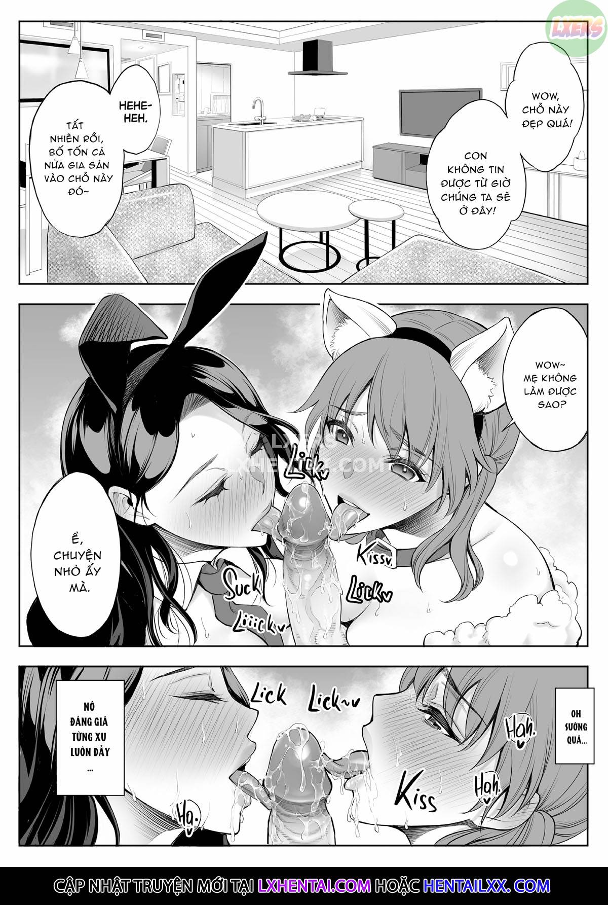 Đọc truyện hentai Red Light District: MILF/Daughter NTR - Chap 2 - Double the Fun