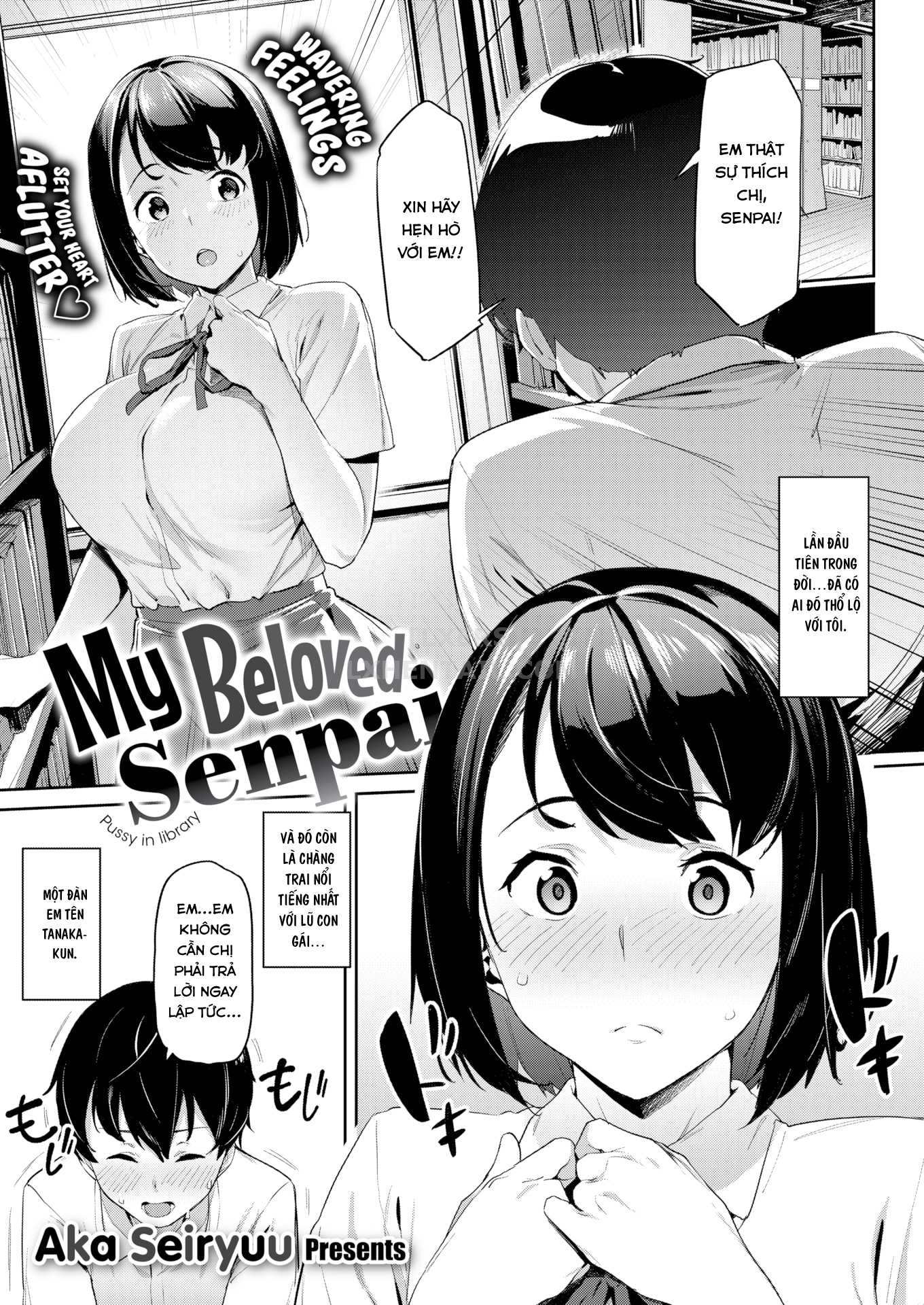 Đọc truyện hentai Akogare no Senpai - Pussy in library - Oneshot