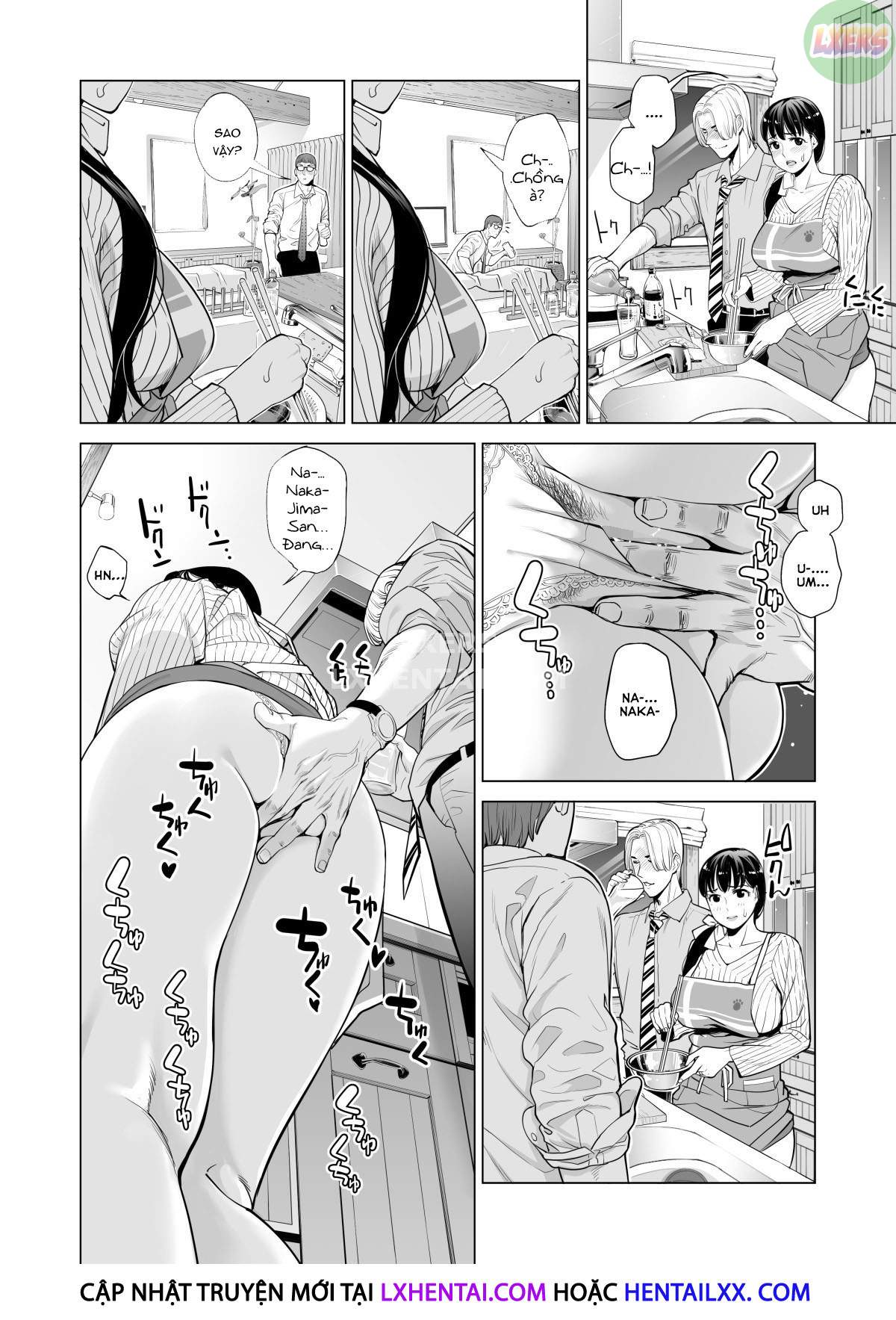 Đọc truyện hentai A Housewife Stolen By A Coworker Besides Her Blackout Drunk Husband - Chap 1