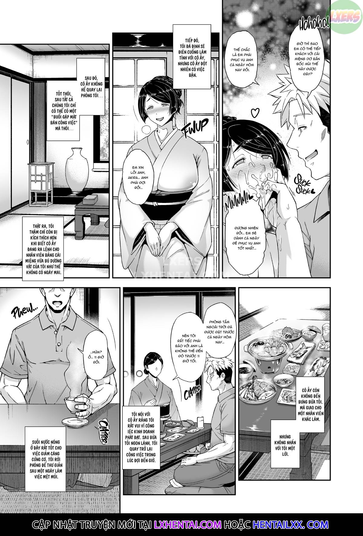 Đọc truyện hentai The Hostess of This Esteemed Hot Springs is a Shameless Sex Addict - Chap 1