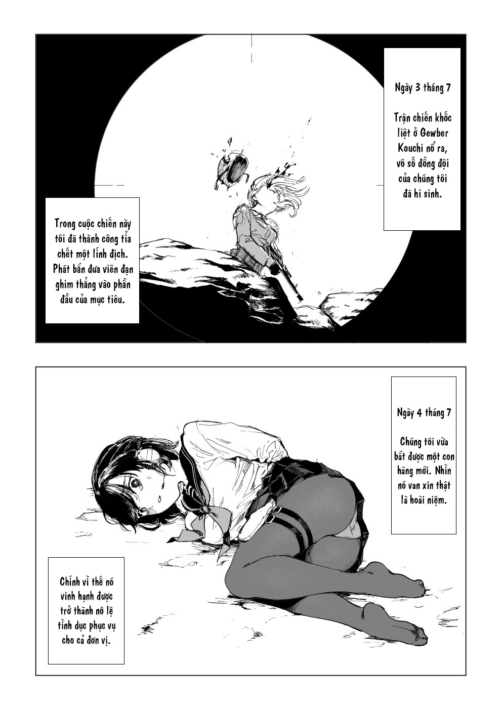 Đọc truyện hentai Tuyển Tập Truyện Ngắn Về Chiến Tranh Của Kubikiri - Hồi Ức Của Binh Nhì Blaauw - Fallen on the Battlefield - The Memoirs of Private First Class Blaauw