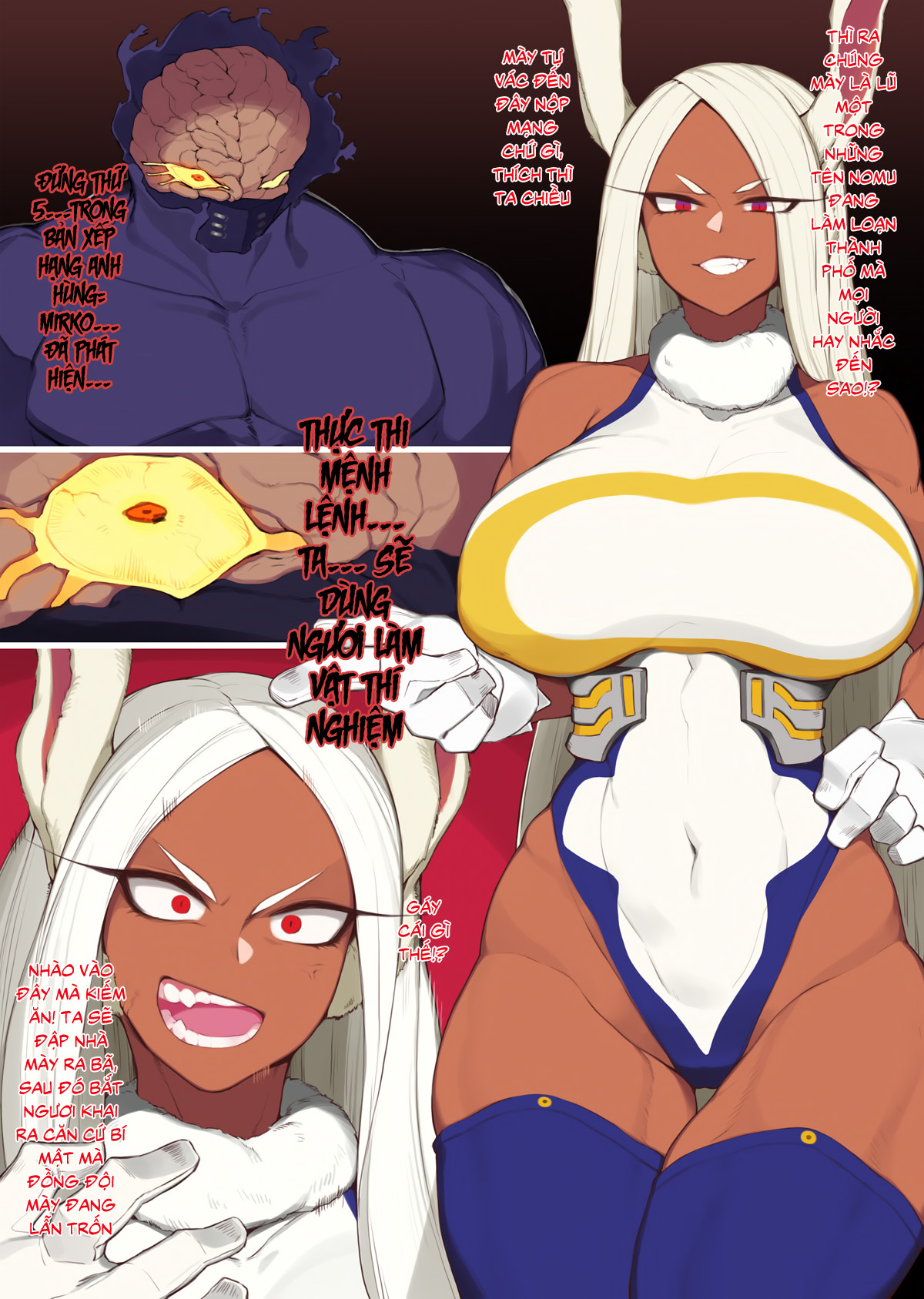 Đọc truyện hentai Nomu Ni Yabure, Kyodai Chinpo Ni Kushizashisareru Mirko Hon (My Hero Academia) Oneshot