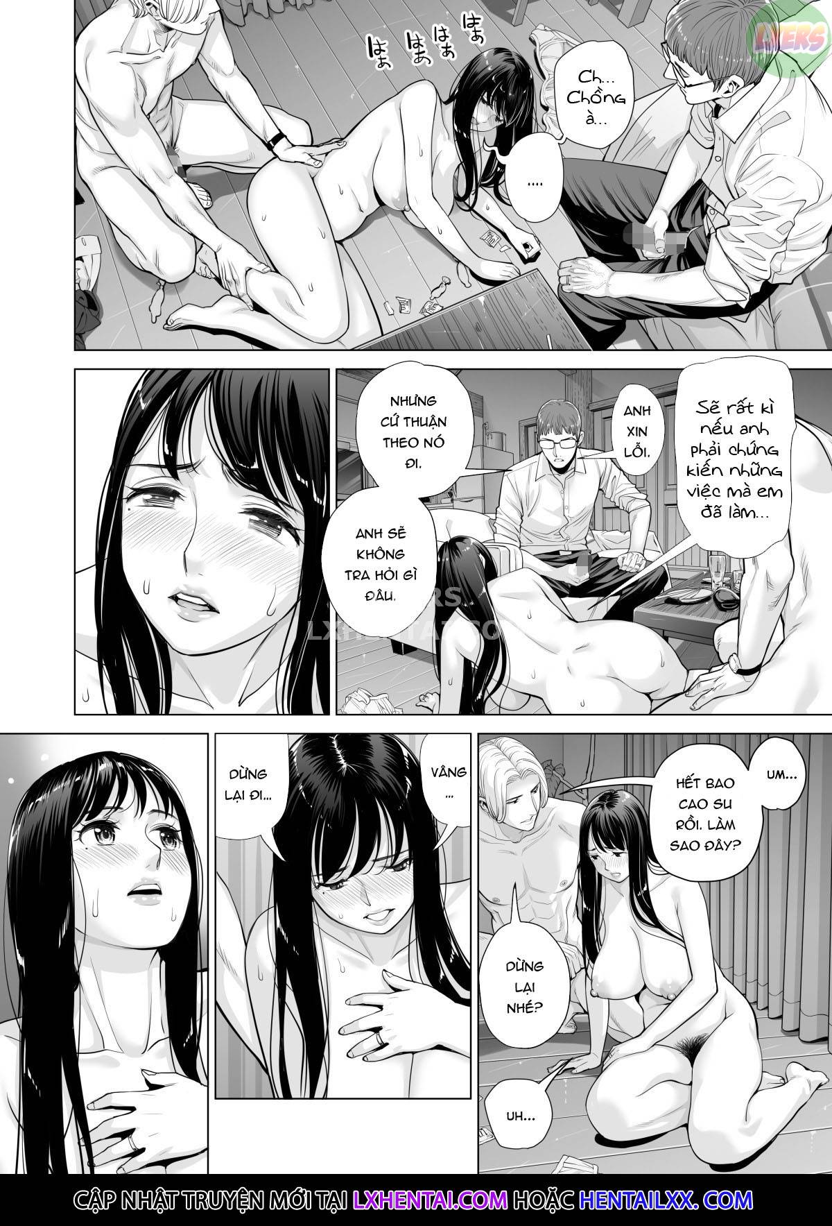 Đọc truyện hentai A Housewife Stolen By A Coworker Besides Her Blackout Drunk Husband - Chap 3 - [END]