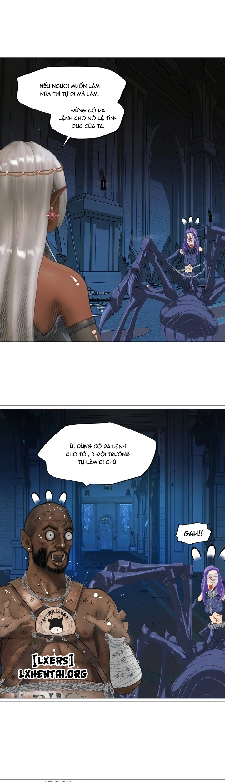 Đọc truyện hentai Nữ Hoàng Dark Elf Và Nô Lệ Orc - Chap 24