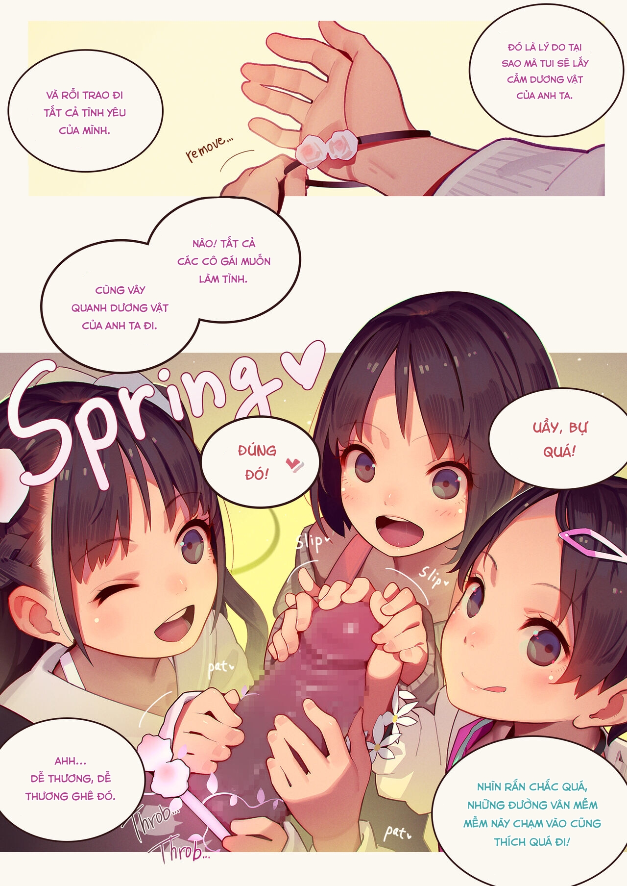 Đọc truyện hentai Cuốn sách mà 3 cô gái nghịch ngợm chơi dương vật của bạn - Oneshot.