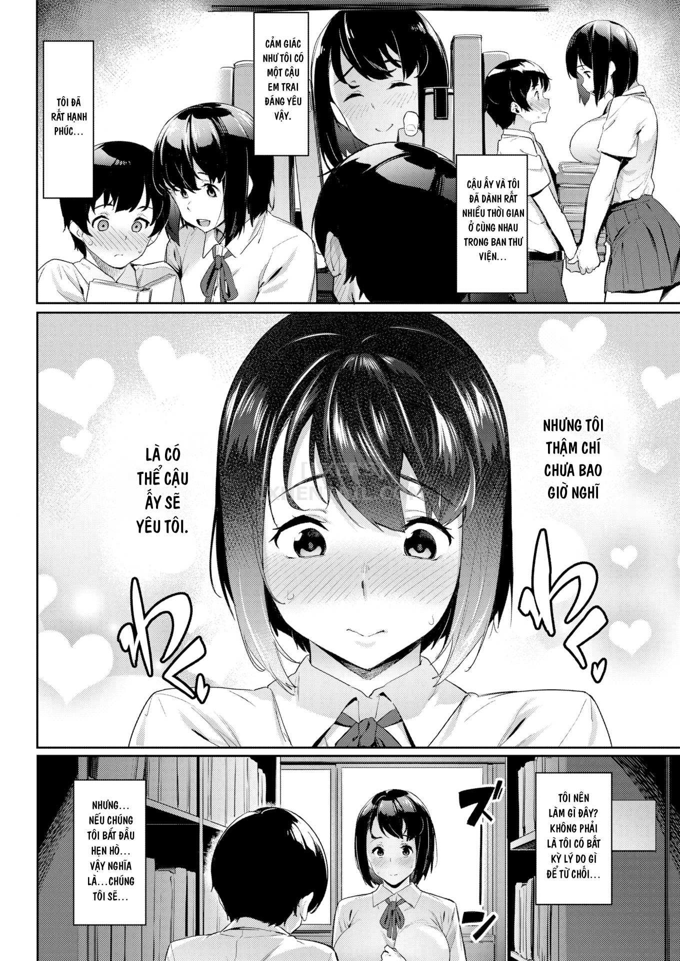 Đọc truyện hentai Akogare no Senpai - Pussy in library - Oneshot