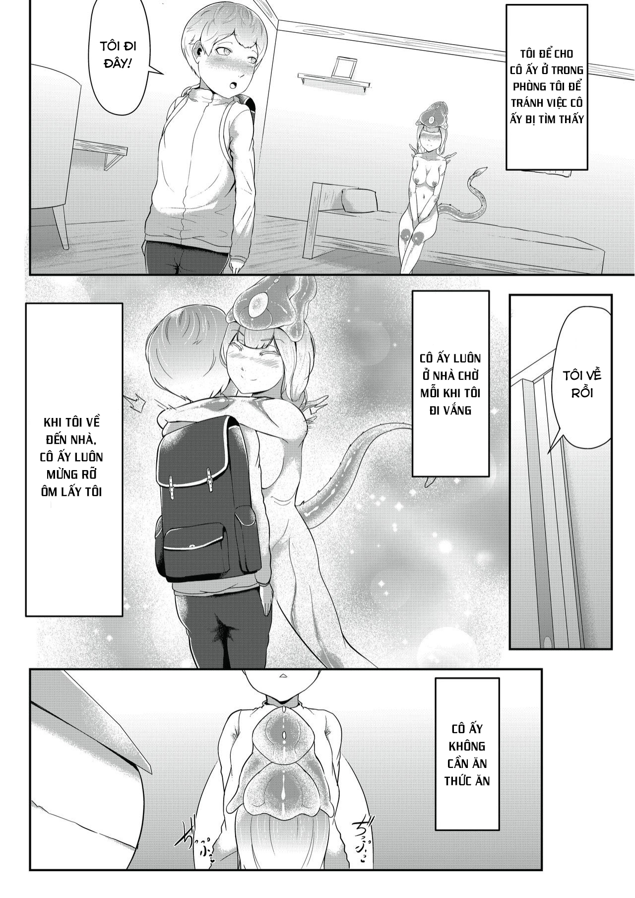 Đọc truyện hentai Dondon Seichou Suru Hatsujou no Igyou Musume to Boku - Oneshot