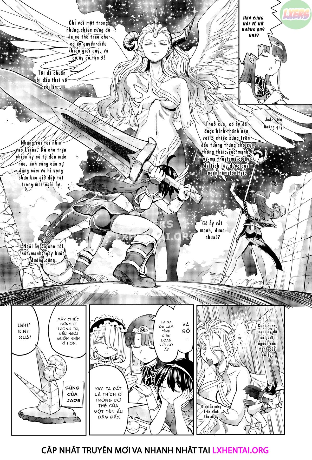 Đọc truyện hentai Tái sinh thành một nữ anh hùng có 5 người vợ quỷ - Chap 5