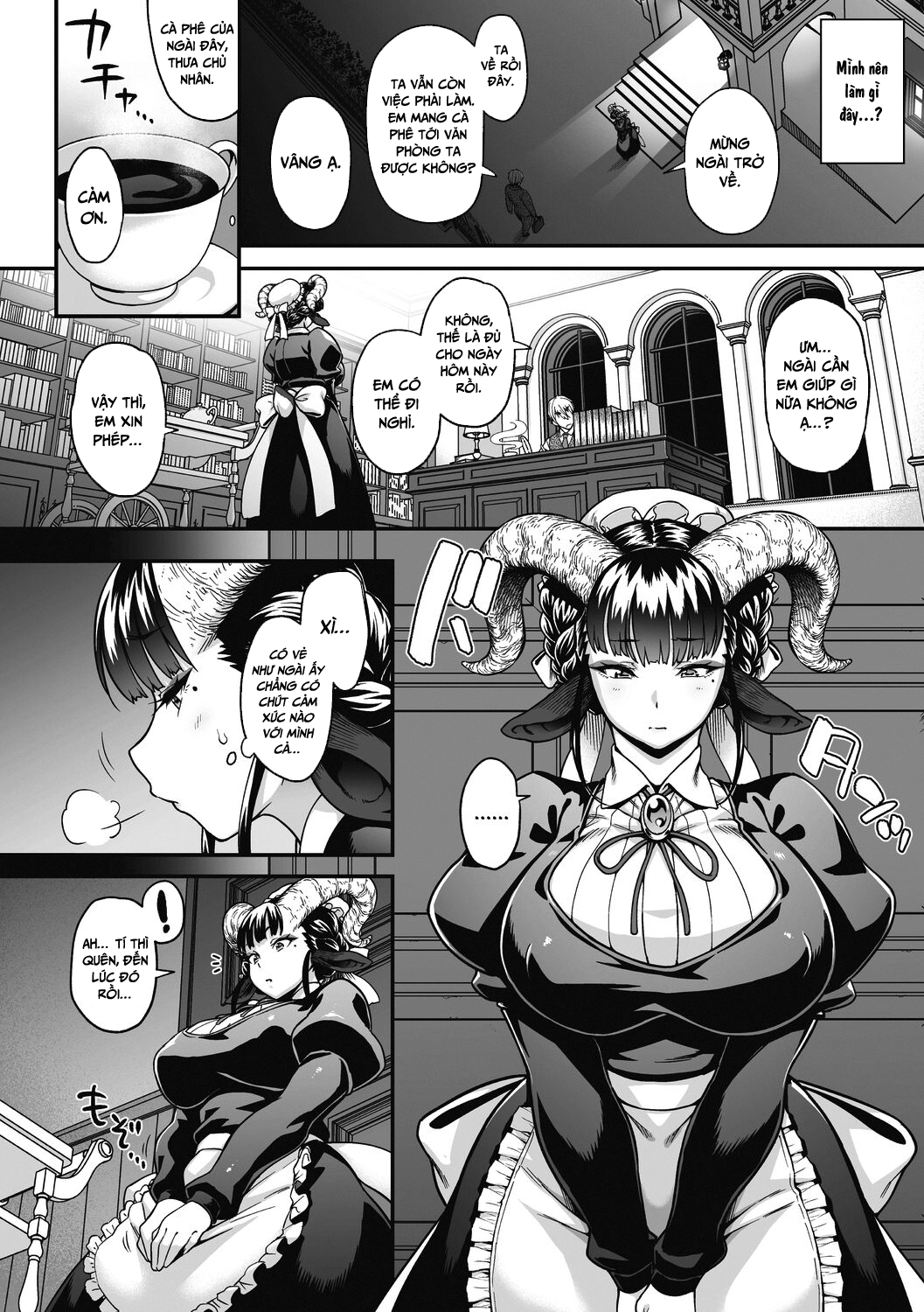 Đọc truyện hentai Chuyện tình lãng mạn của cô hầu gái lắm lông - Oneshot