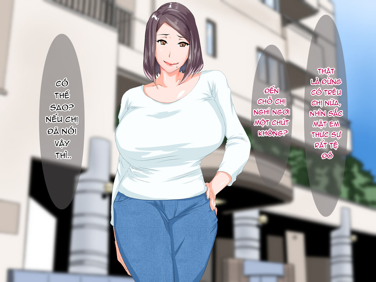 Đọc truyện hentai Yoru no Seikatsu de Mitasarenai Bakunyuu Hitozuma Oba-san to. - Chap 1
