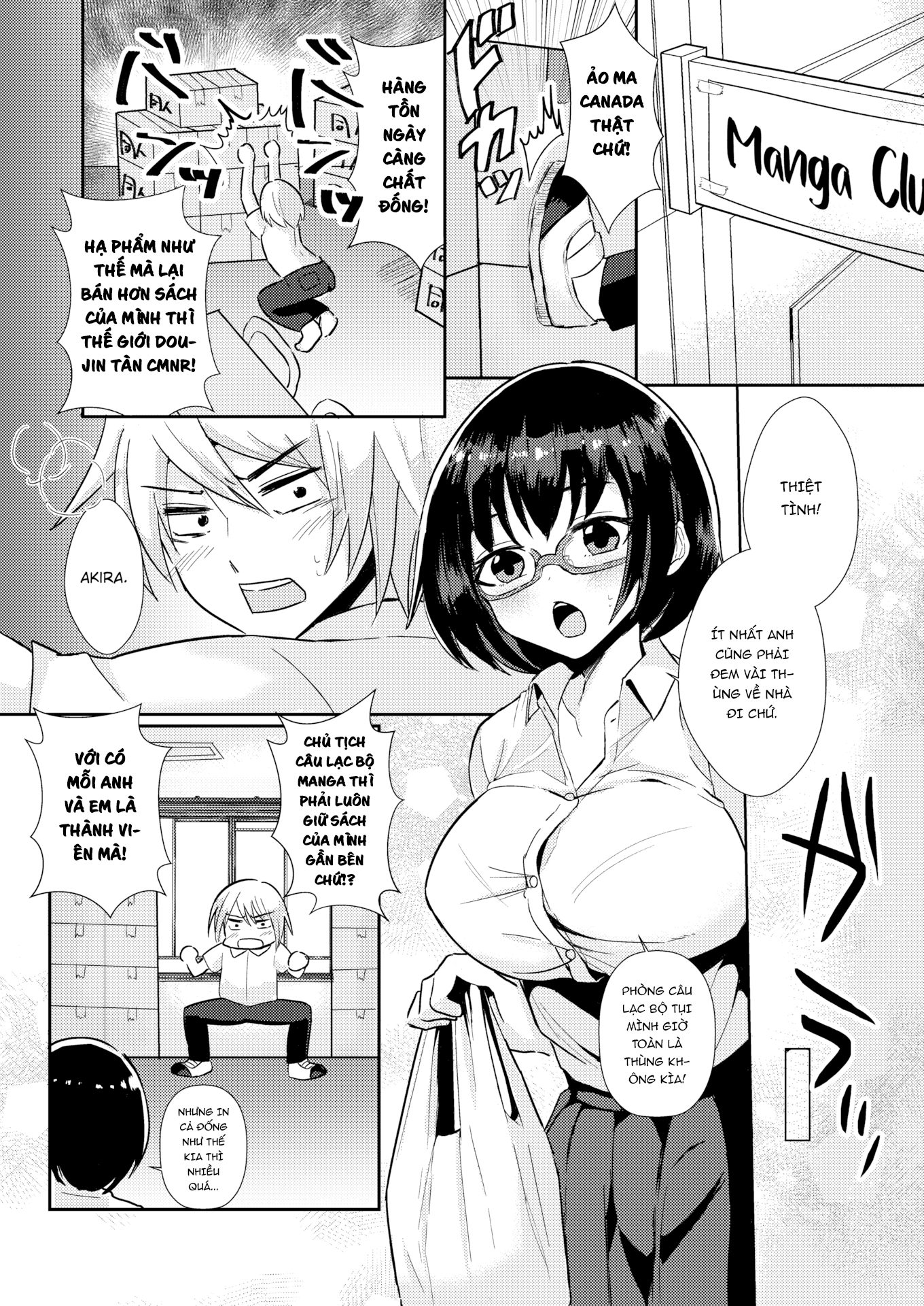 Đọc truyện hentai Cô em khóa dưới mộc mạc cùng câu lạc bộ của tôi đi làm người bán truyện ở quầy - Oneshot