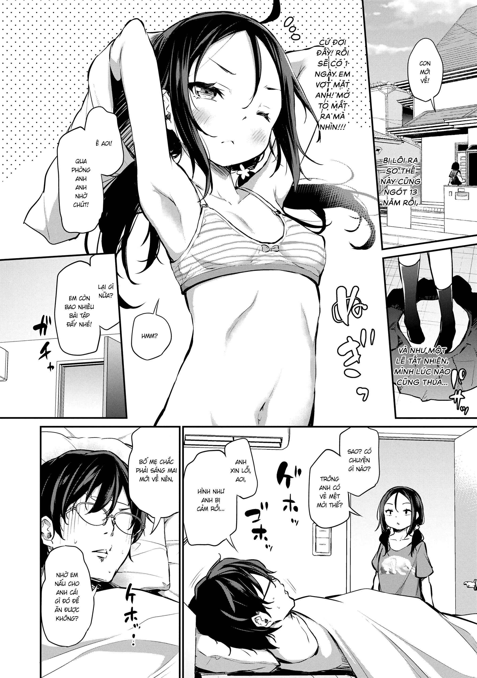 Đọc truyện hentai Làm em gái không thể thua được!! - Aoi này không đu dây