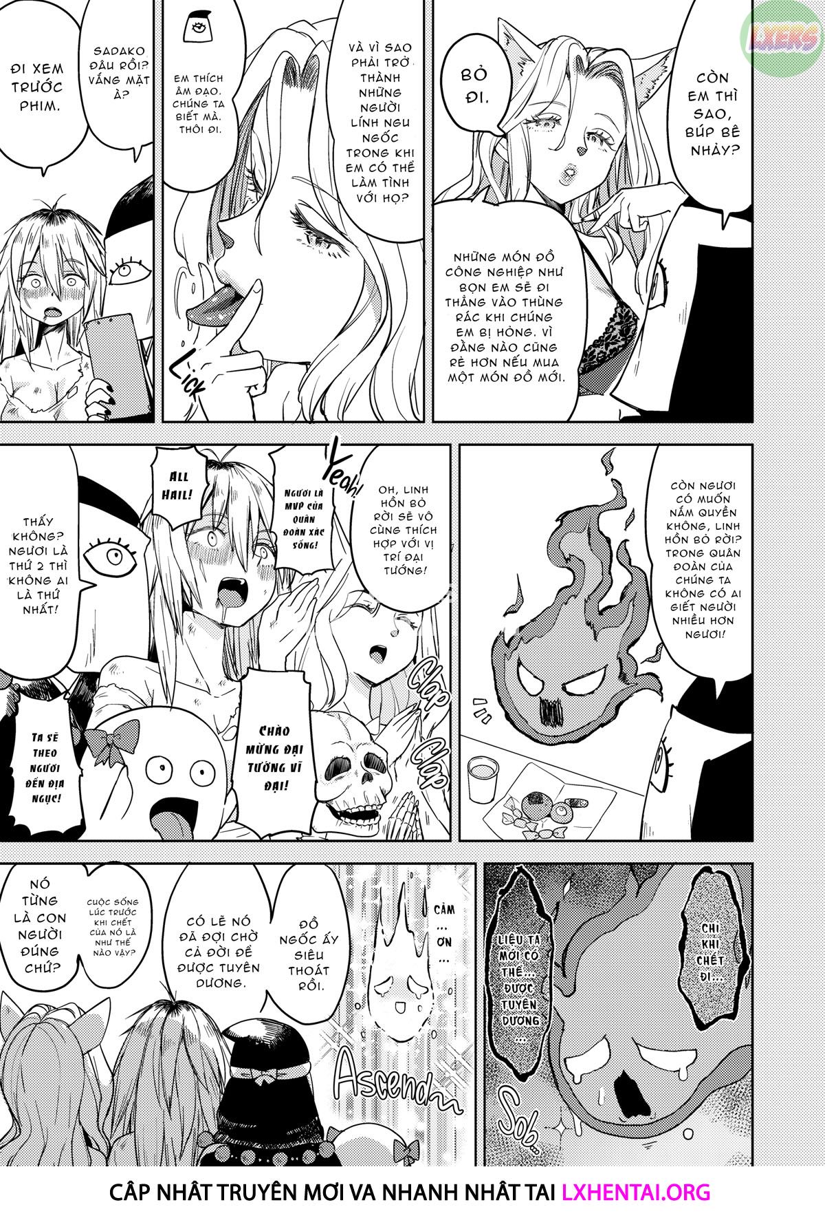 Đọc truyện hentai Tái sinh thành một nữ anh hùng có 5 người vợ quỷ - Chap 4