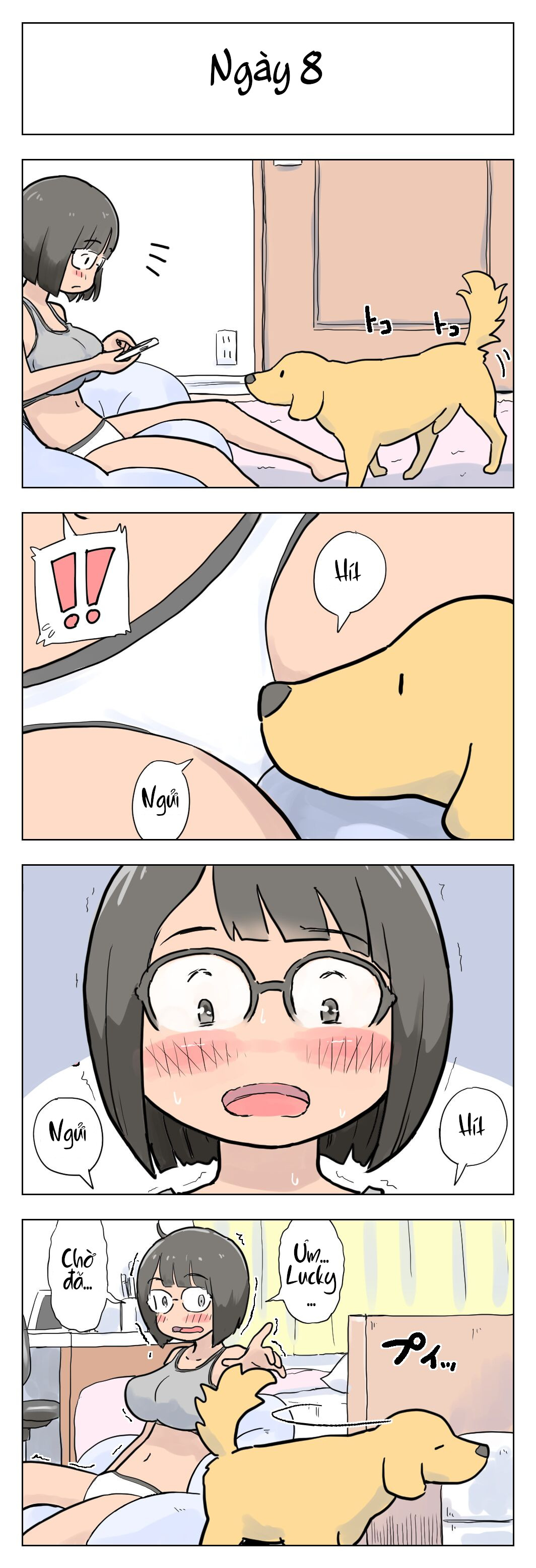 Đọc truyện hentai Gái đeo kính ngực bự sẽ làm tình với chó của cô ấy sau 100 ngày! - Part 1