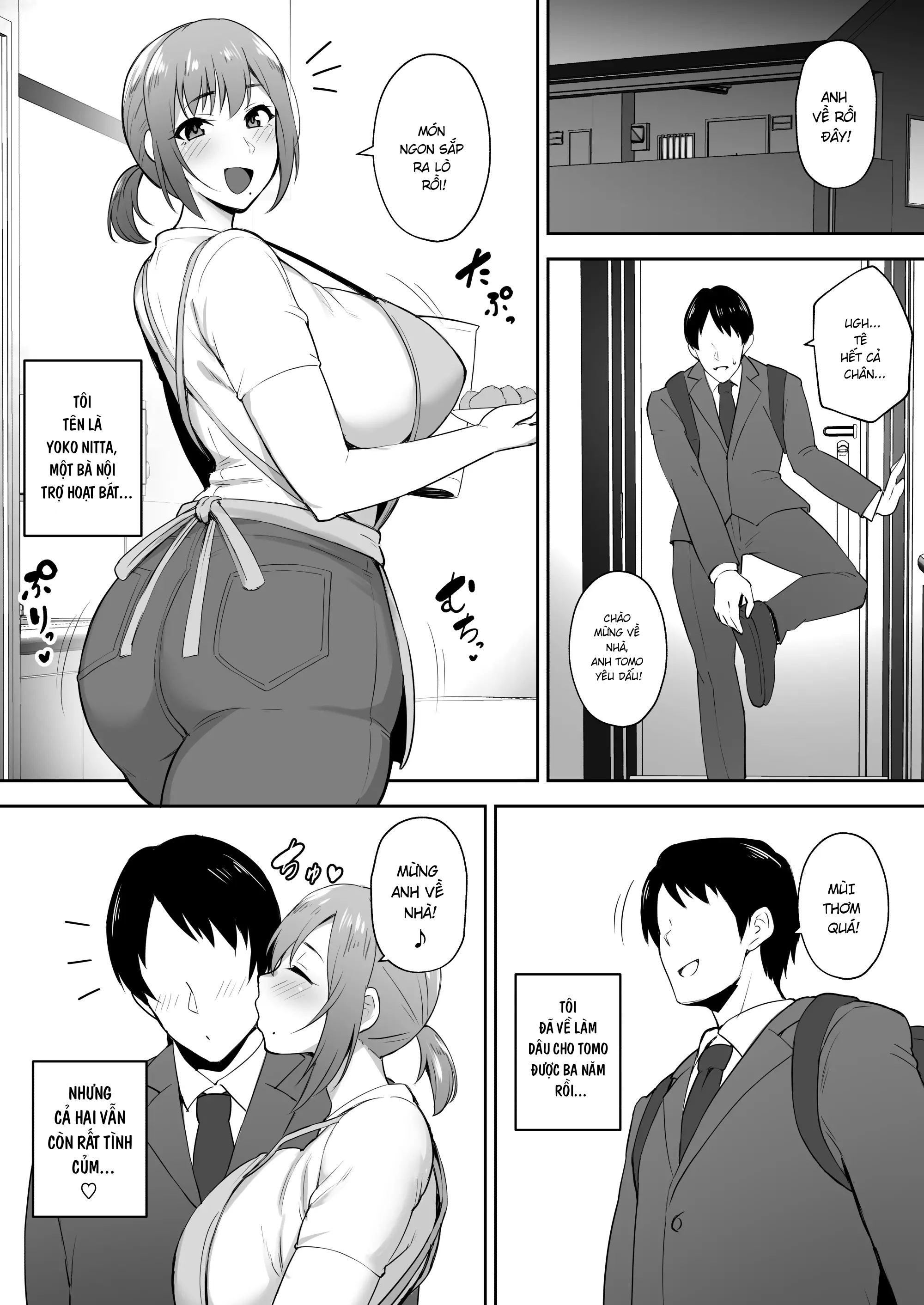 Đọc truyện hentai Vợ ngực bự Yoko - Làm bảo mẫu cho một cậu trai ở chung cư - Chap 1