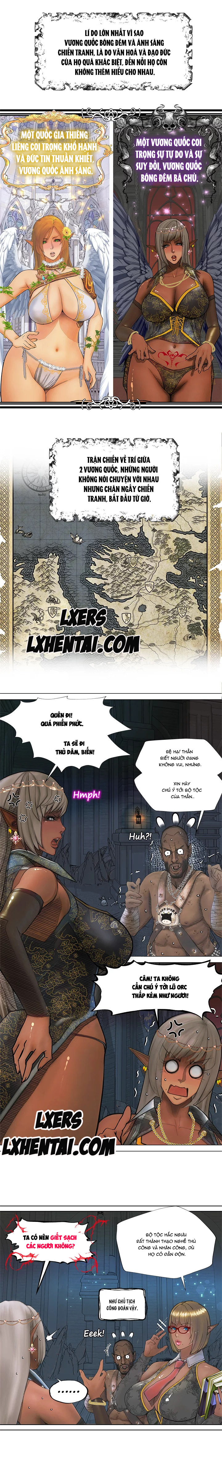 Đọc truyện hentai Nữ Hoàng Dark Elf Và Nô Lệ Orc - Chap 1