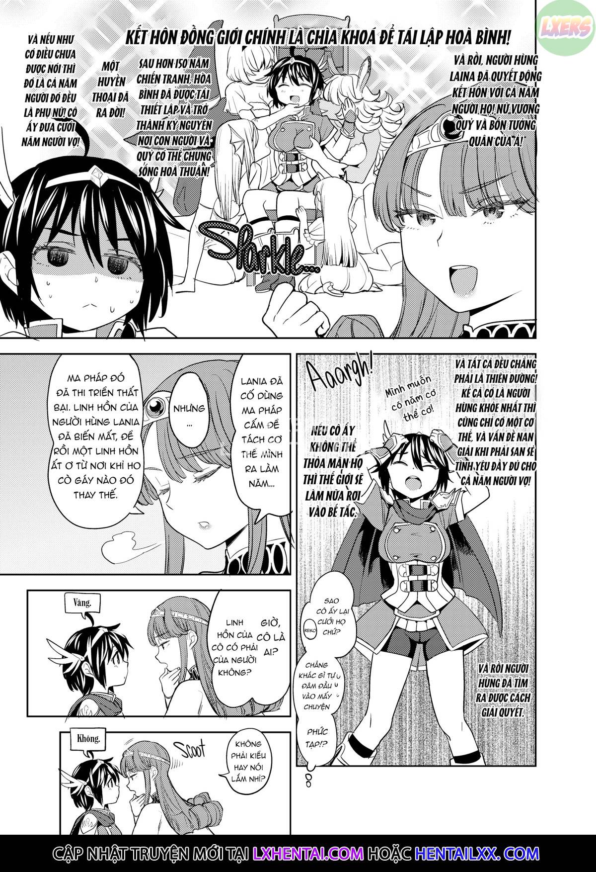 Đọc truyện hentai Tái sinh thành một nữ anh hùng có 5 người vợ quỷ - Chap 1