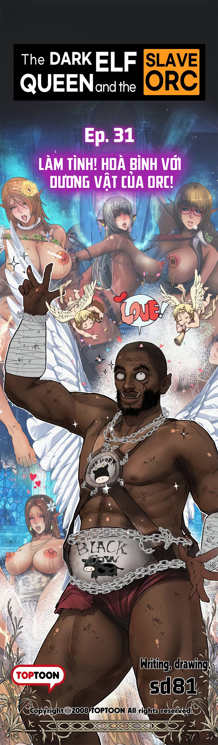 Đọc truyện hentai Nữ Hoàng Dark Elf Và Nô Lệ Orc Chap 31 END