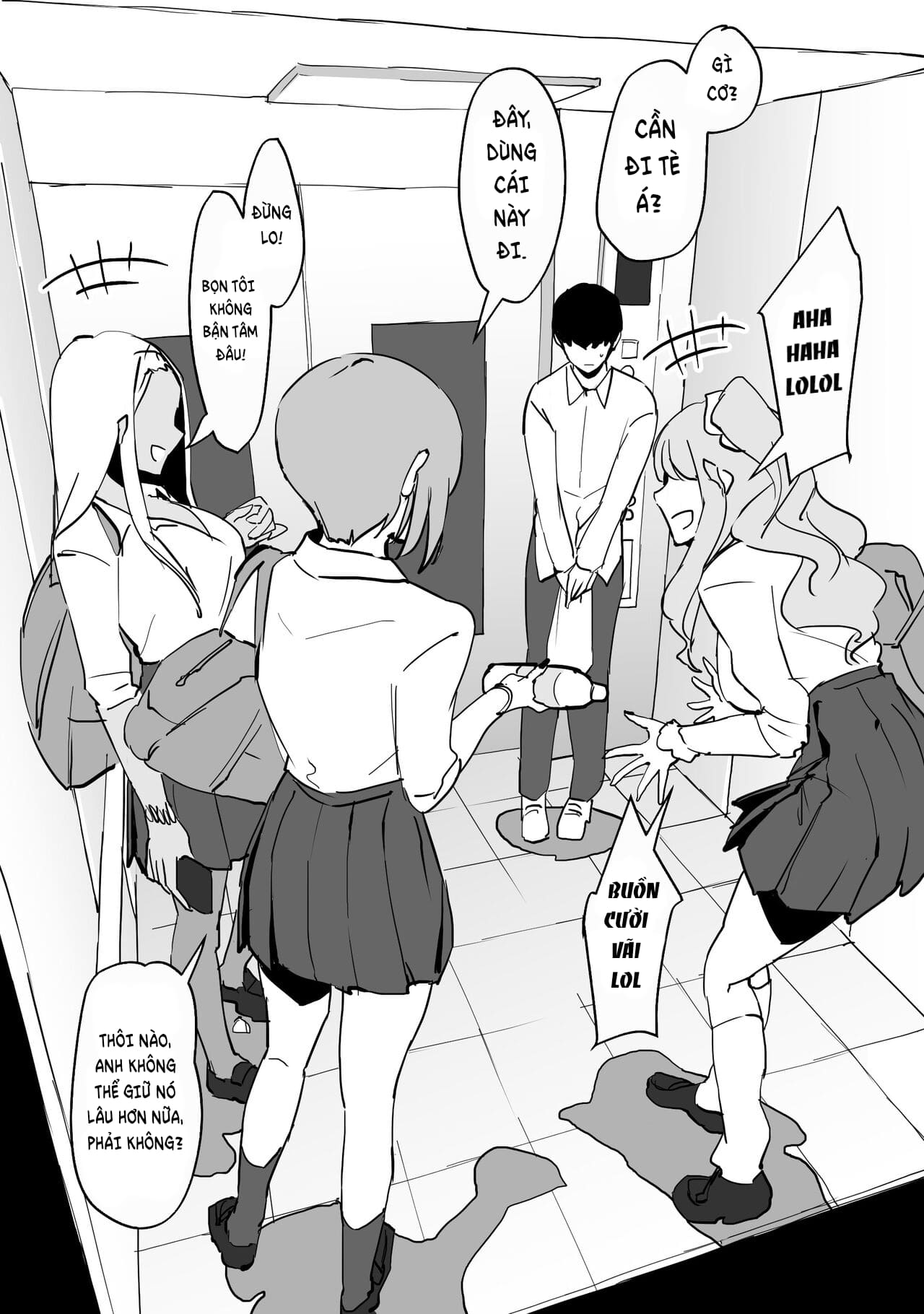 Đọc truyện hentai Bị mắc kẹt trong thang máy cùng các em gyaru - Oneshot