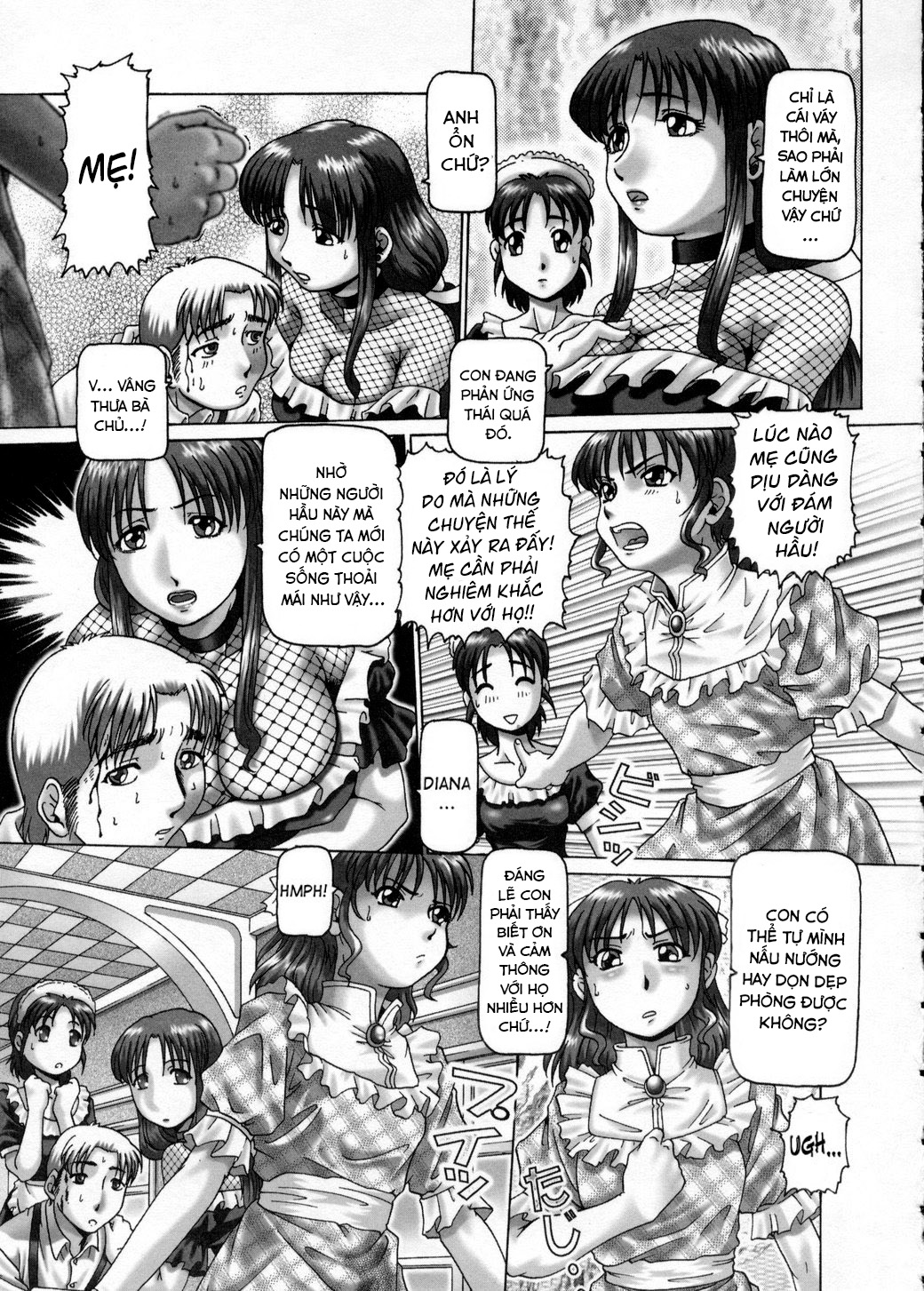Đọc truyện hentai Himitsu no Anazono - 3.Bà chủ phò và đám người hầu