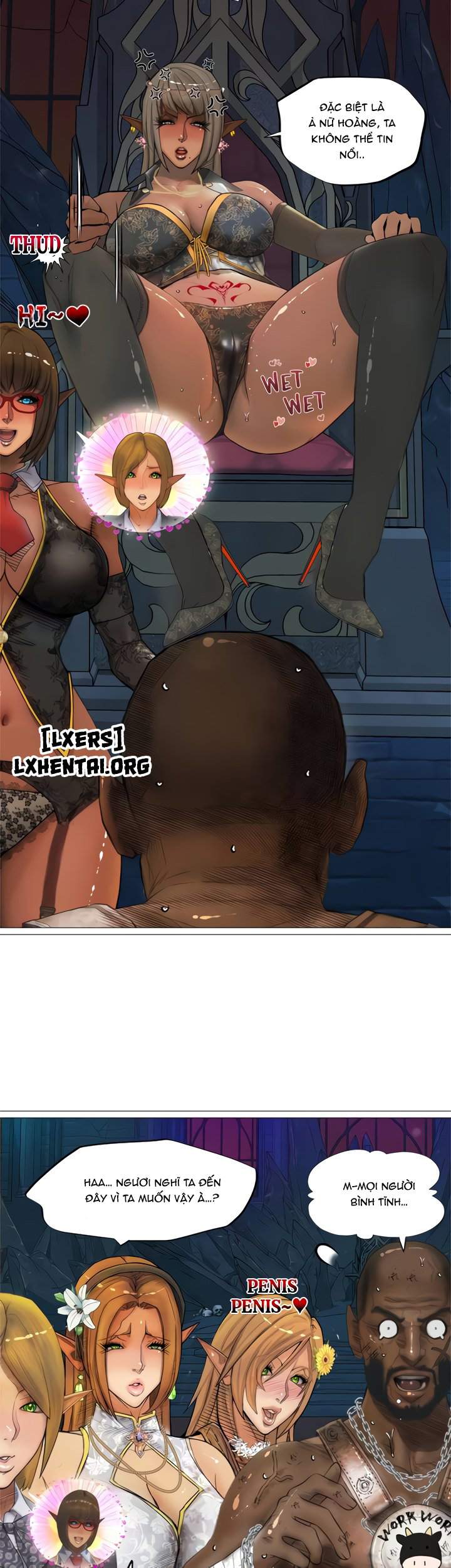 Đọc truyện hentai Nữ Hoàng Dark Elf Và Nô Lệ Orc Chap 31 END