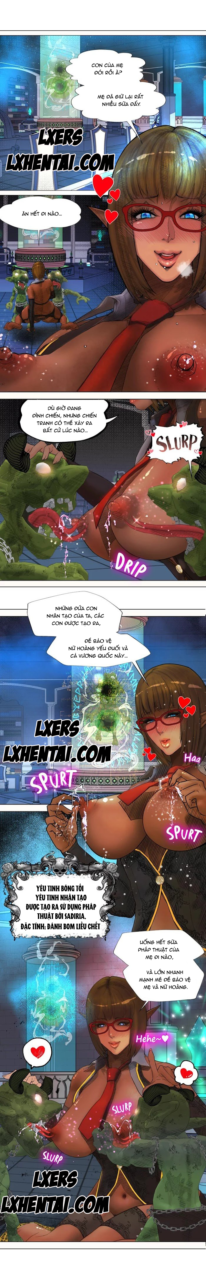 Đọc truyện hentai Nữ Hoàng Dark Elf Và Nô Lệ Orc - Chap 3