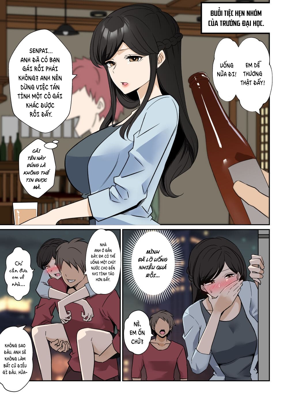 Đọc truyện hentai Câu chuyện về việc đưa một cô nàng sinh viên say rượu về nhà - Oneshot