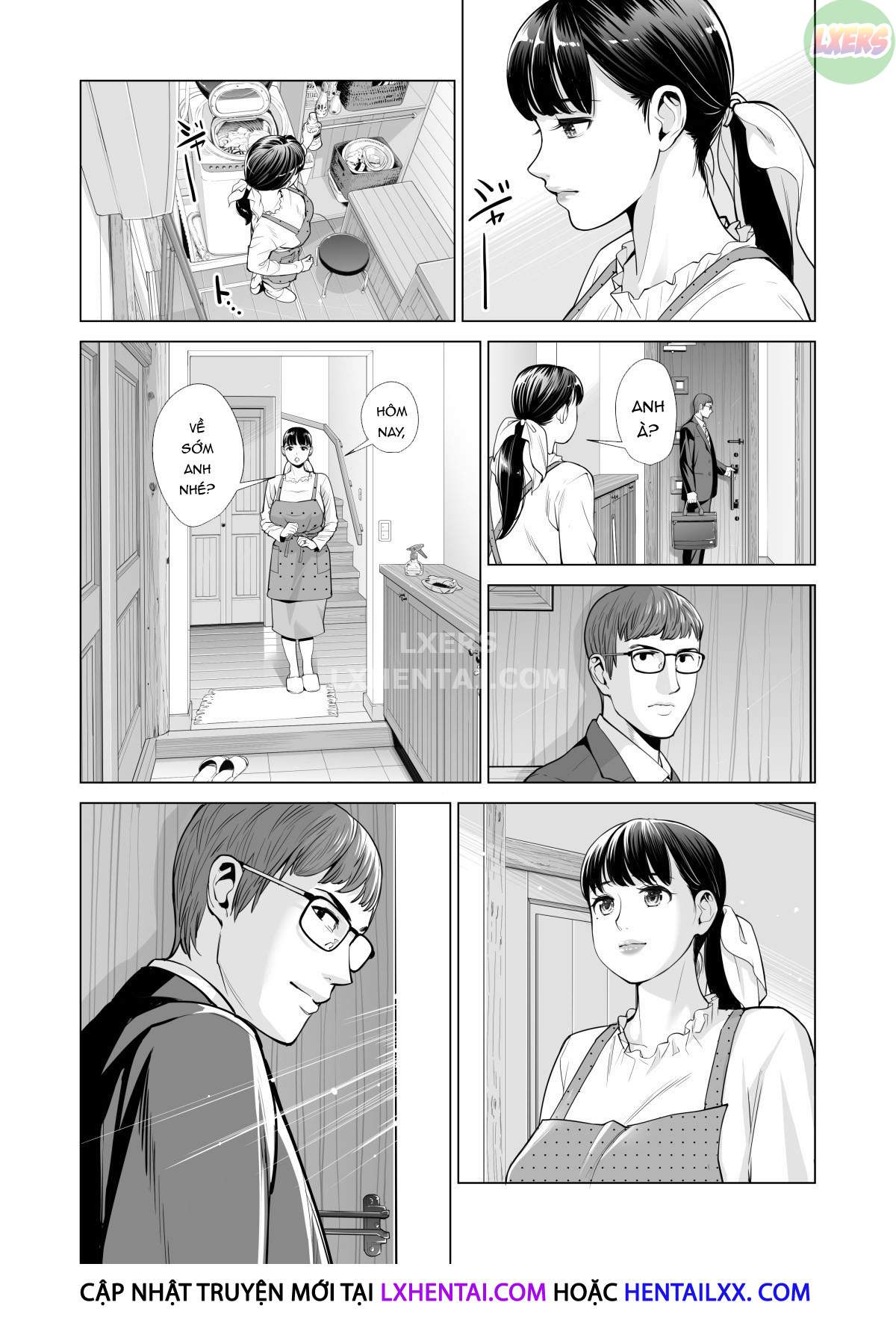 Đọc truyện hentai A Housewife Stolen By A Coworker Besides Her Blackout Drunk Husband - Chap 1