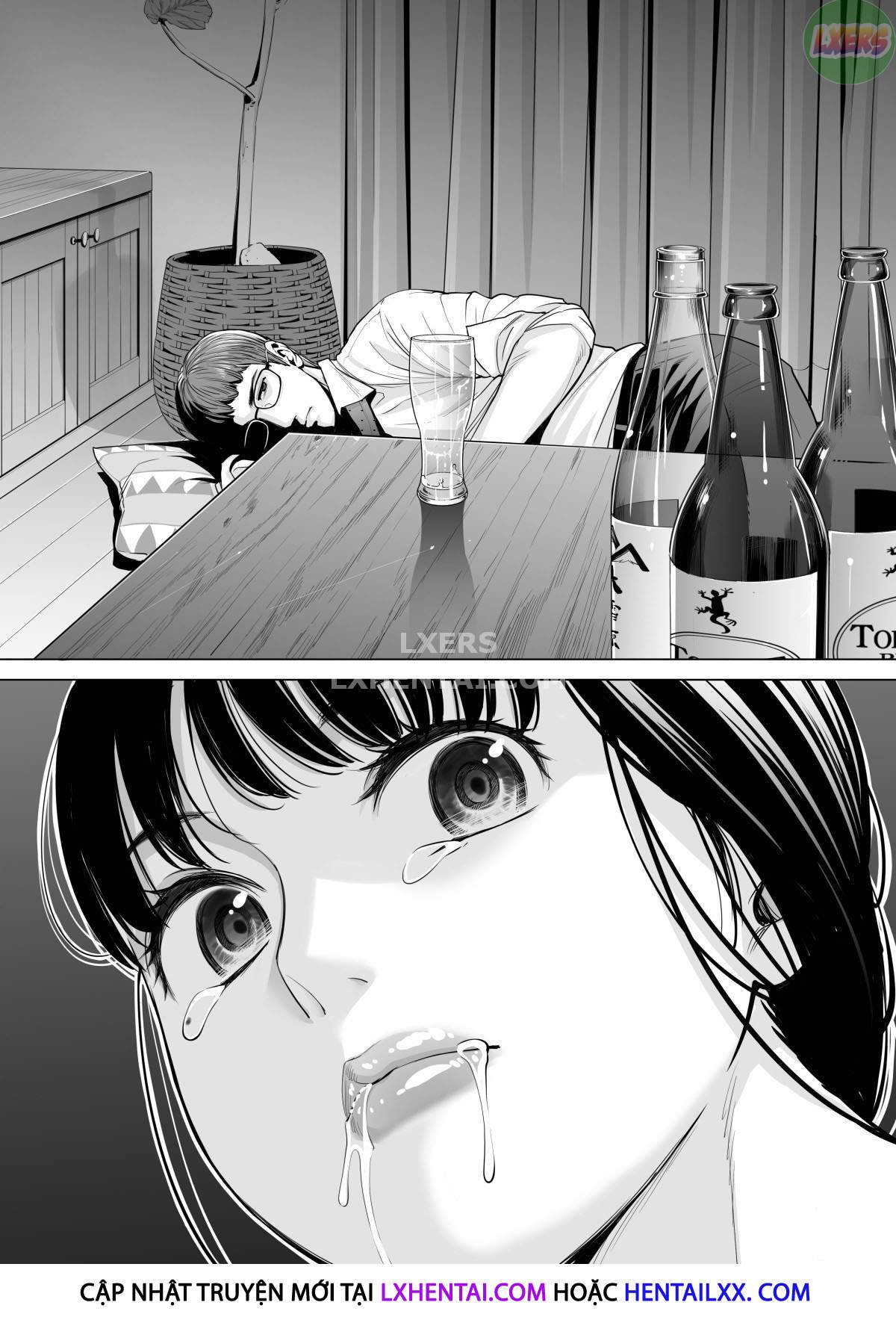 Đọc truyện hentai A Housewife Stolen By A Coworker Besides Her Blackout Drunk Husband - Chap 1