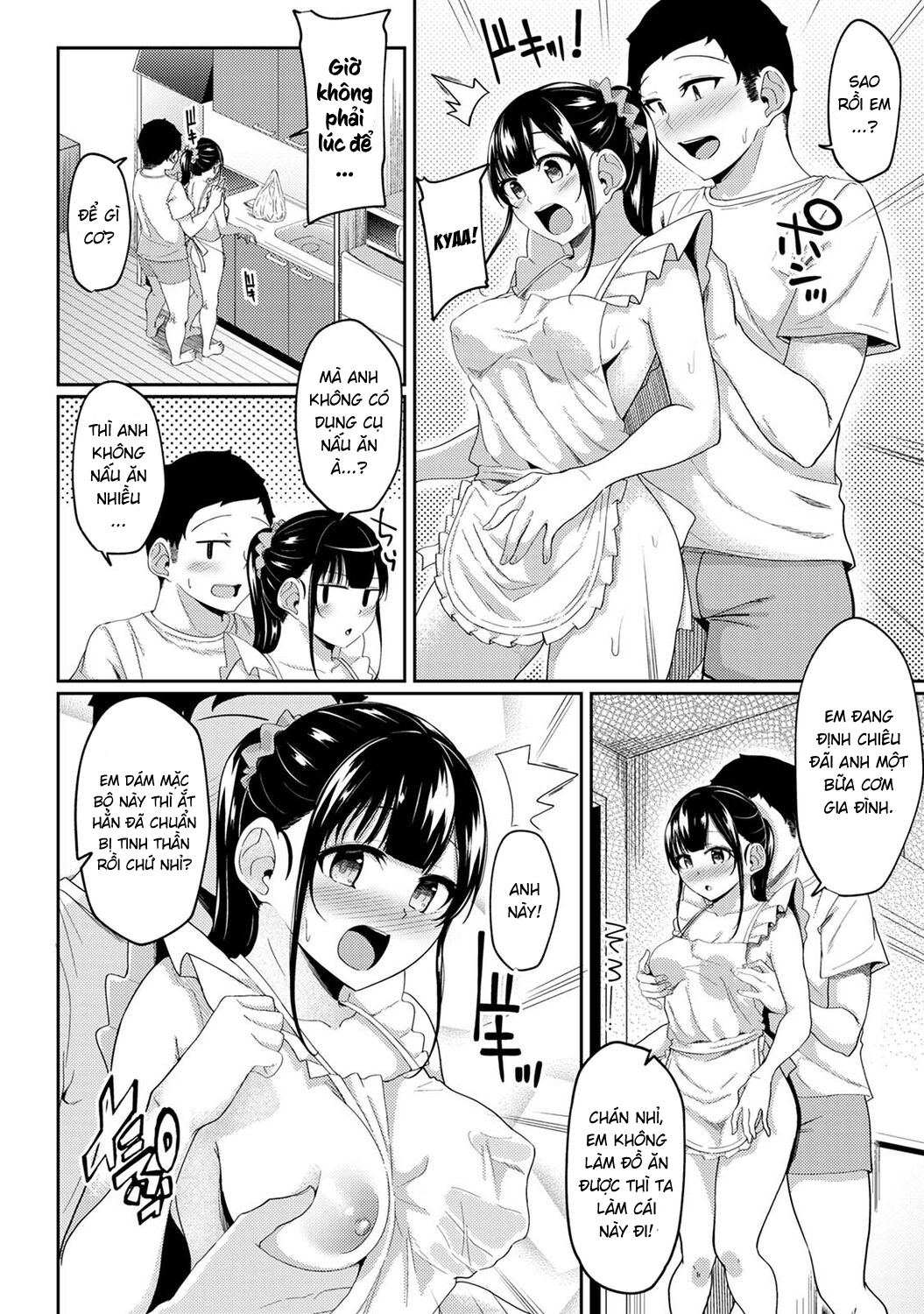 Đọc truyện hentai Tôi cố chịch em gái khi thấy ẻm mặc tạp dề khỏa thân... - Chap 8