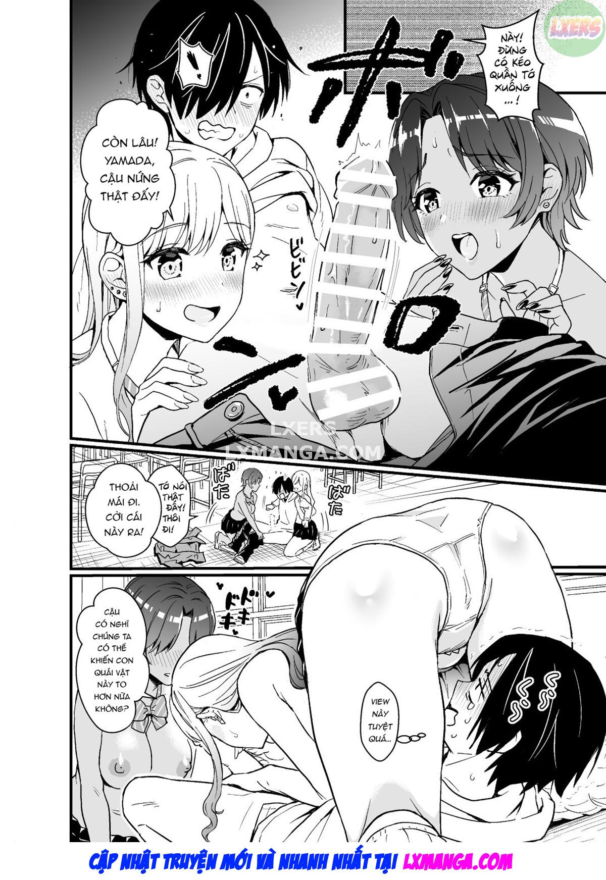 Đọc truyện hentai That Time Gyarus Asked Me To Grope Their Tits After Class - Oneshot