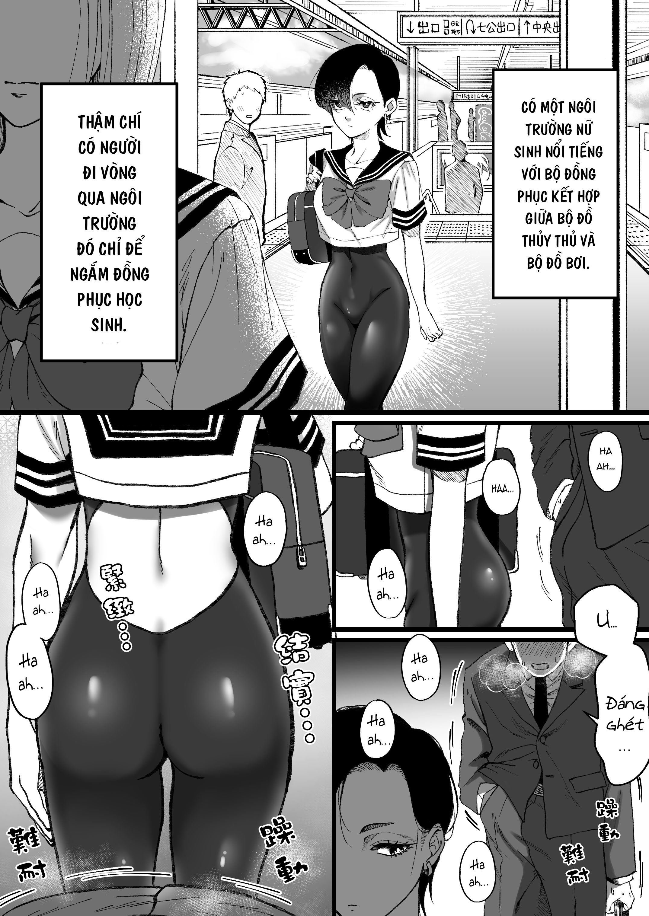 Đọc truyện hentai Bị nữ sinh mặc đồ thủy thủ đồ bơi đào mỏ - Oneshot