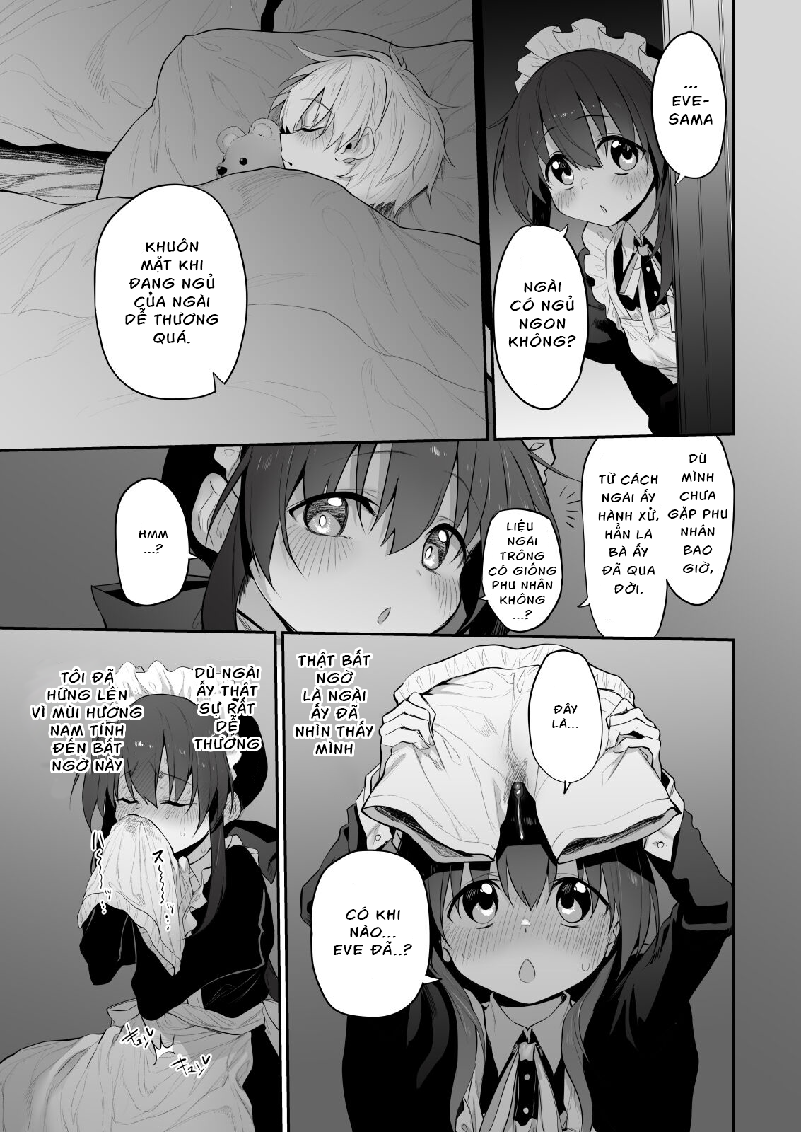 Đọc truyện hentai Mối tình đầu với cô hầu gái - Oneshot