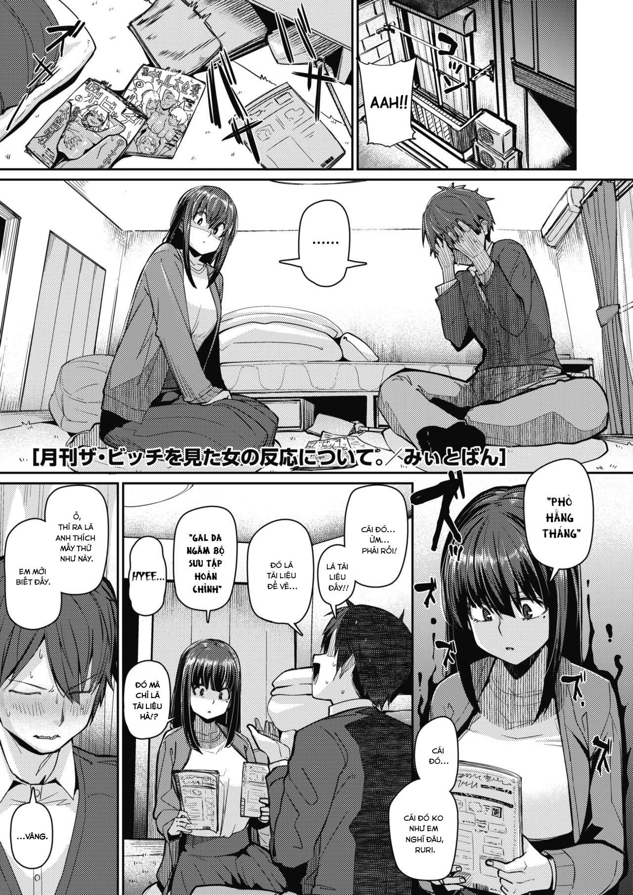 Đọc truyện hentai Phản ứng của bạn gái sẽ ra sao khi phát hiện sách đen - Oneshot