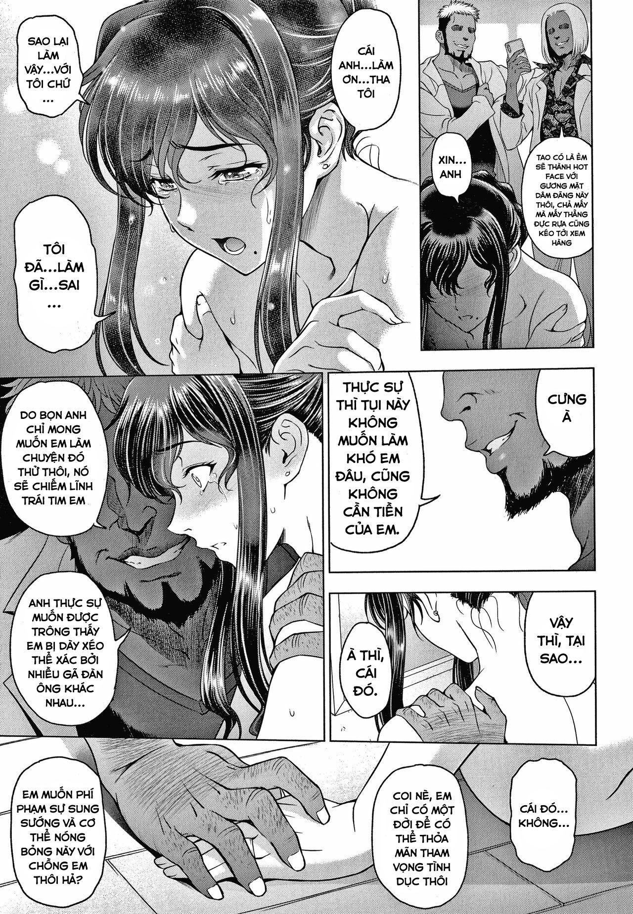 Đọc truyện hentai Bạo dâm người phụ nữ xinh đẹp ướt át đã lập gia đình Netorare-Siu phẩm - Chap 3