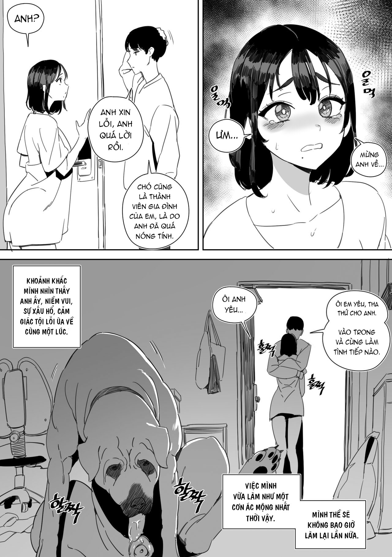 Đọc truyện hentai Phim hoạt hình về việc bị chó của bạn gái NTR'd - Oneshot