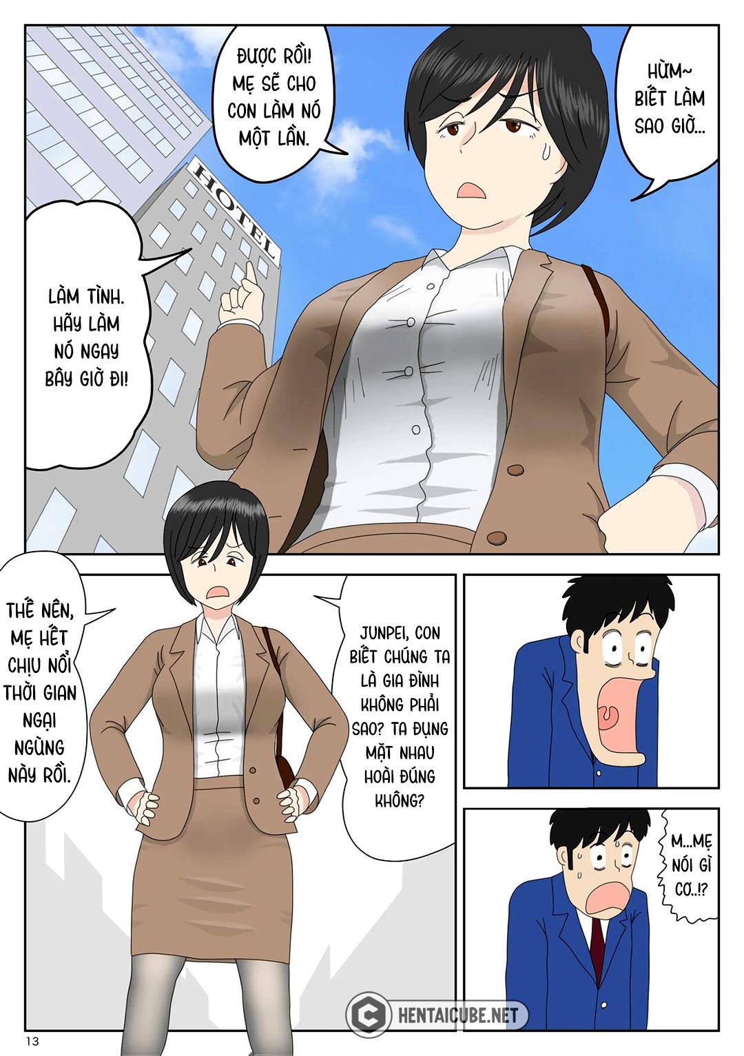 Đọc truyện hentai Bị mẹ phát hiện đang rình trộm thủ dâm - Chap 1