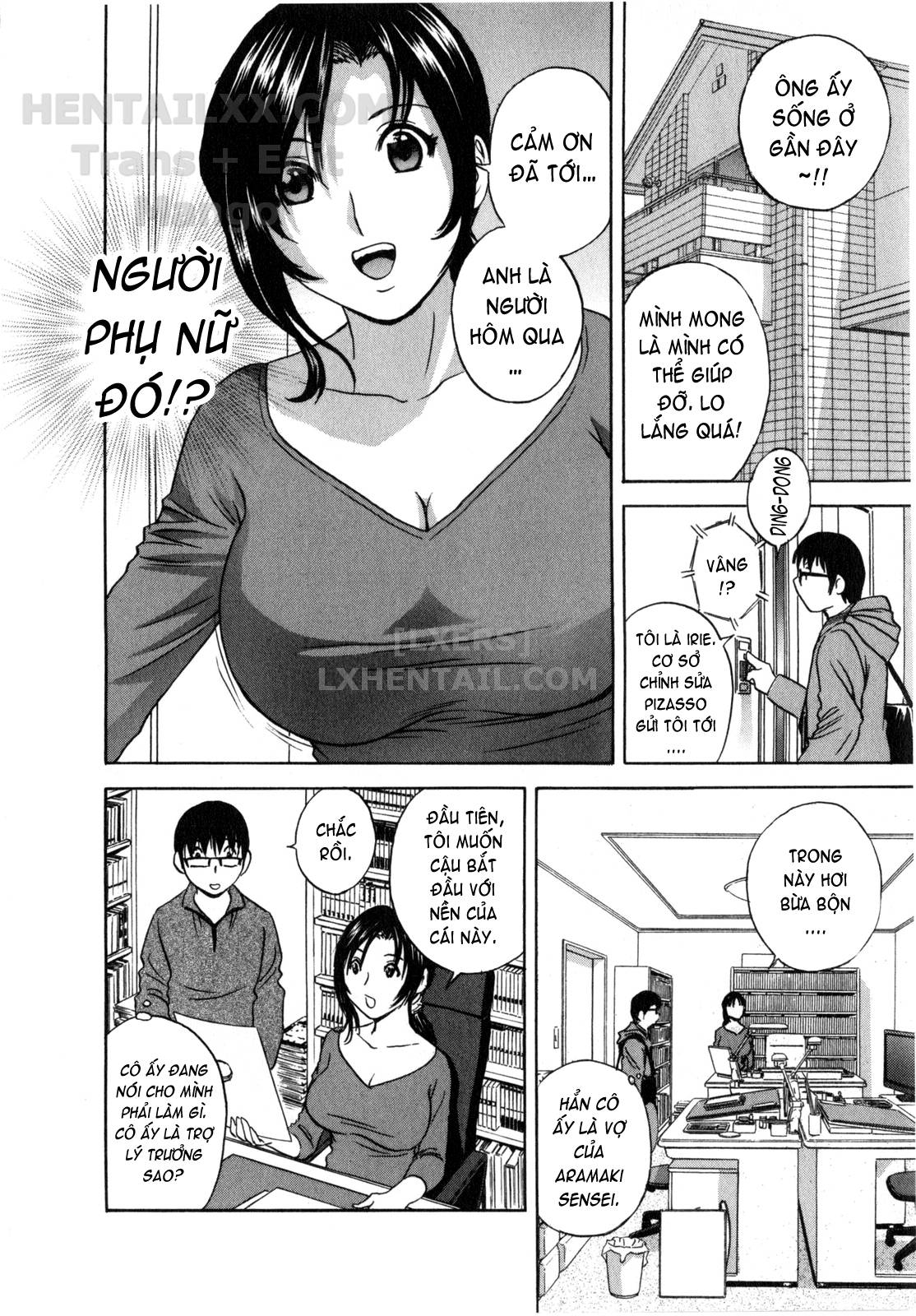 Đọc truyện hentai Life With Married Women Just Like A Manga - Chap 1