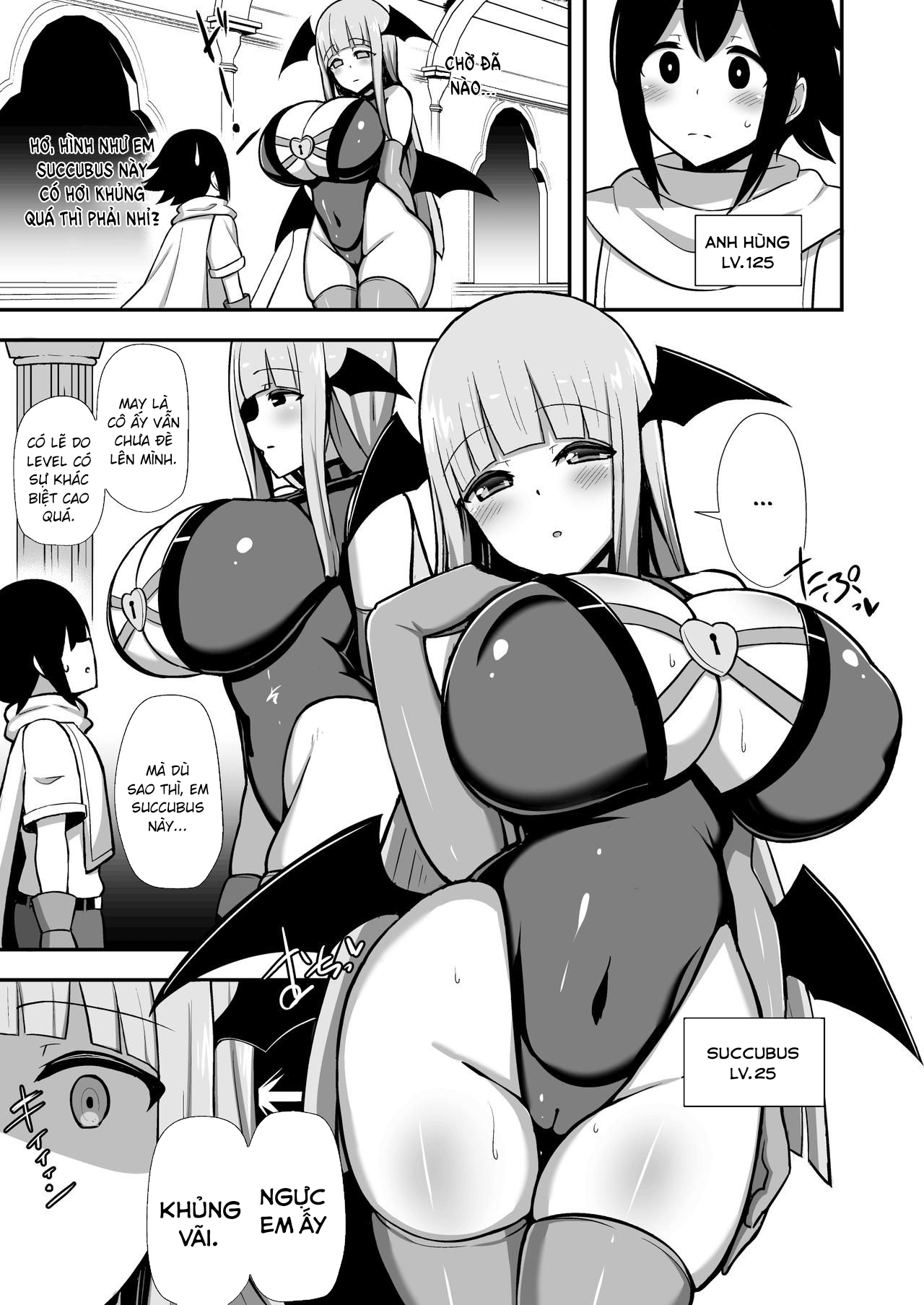 Đọc truyện hentai Anh hùng bị phong ấn vào ngực succubus - Oneshot