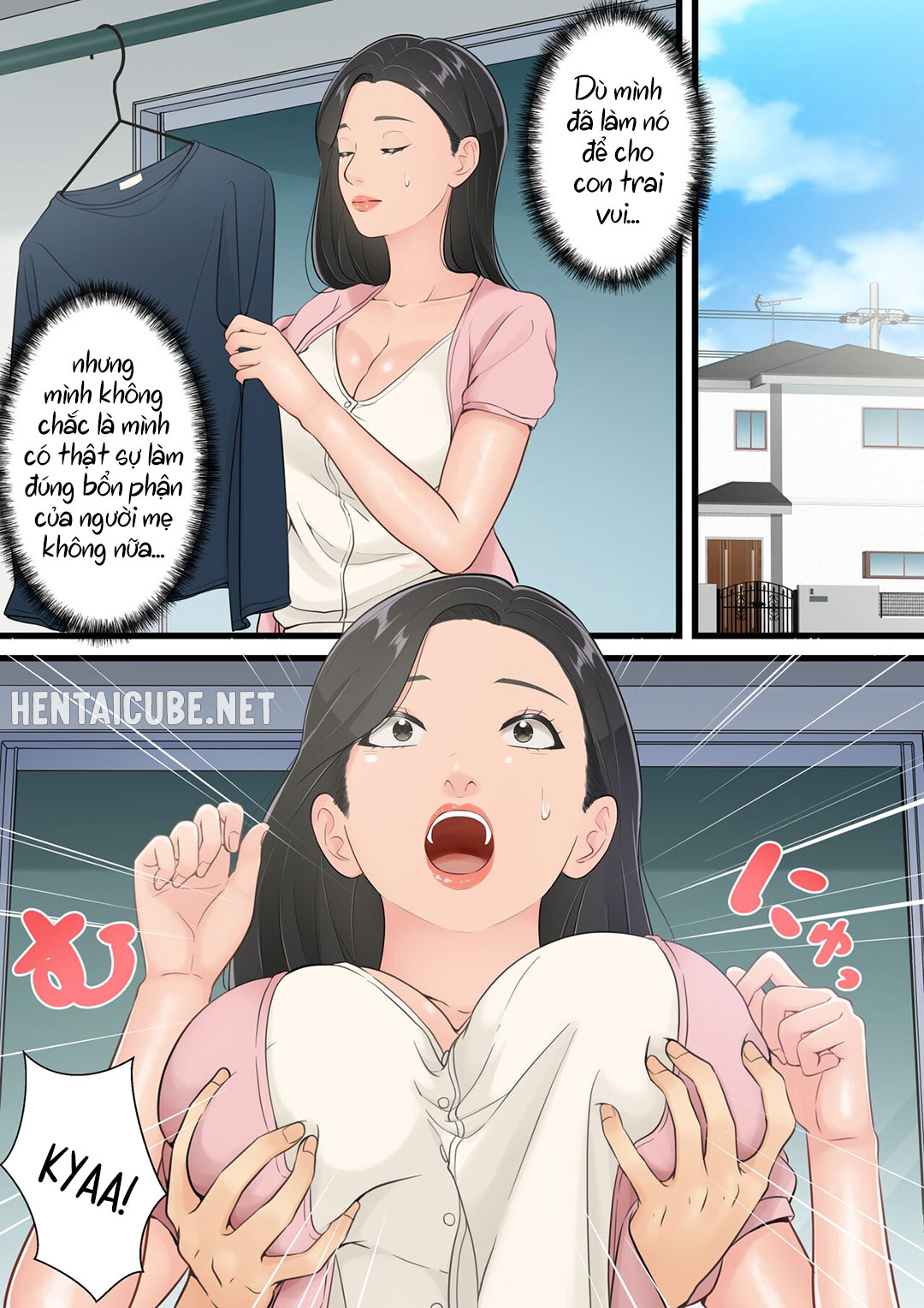 Đọc truyện hentai Người mẹ tốt chịu thua trước cu con trai - Oneshot