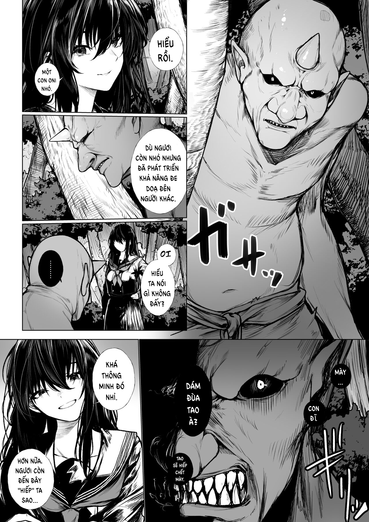 Đọc truyện hentai Không đời nào người trừ quỷ có thể thua một tên tiểu Oni. - Oneshot