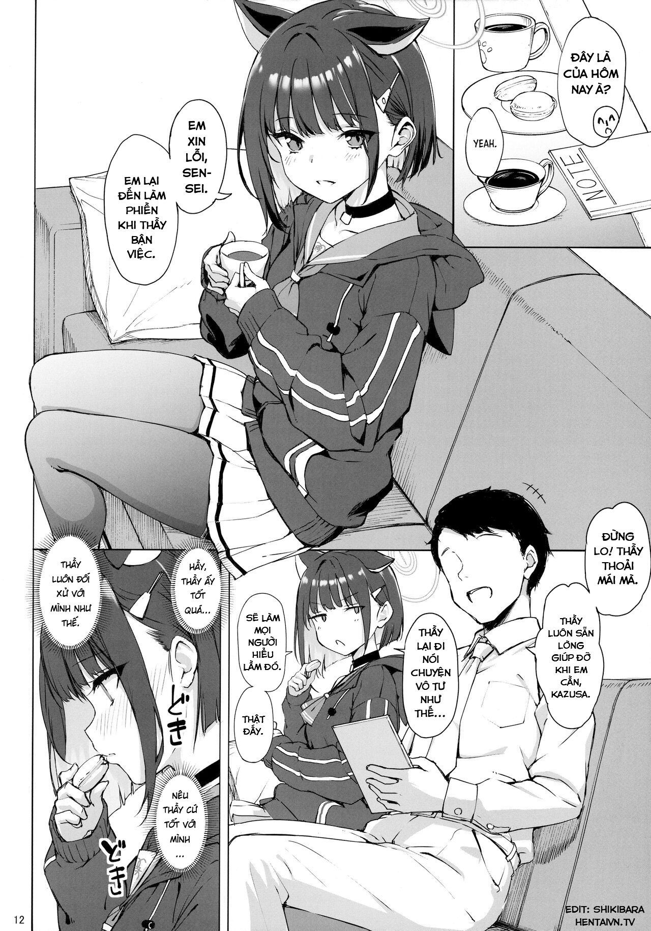 Đọc truyện hentai Con mèo đen đã già Blue Archive - Oneshot
