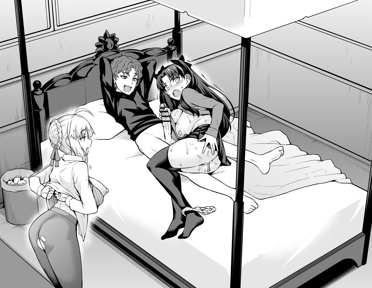 Đọc truyện hentai Saber & Rin làm tình vui vẻ với Shinji - Ko lời