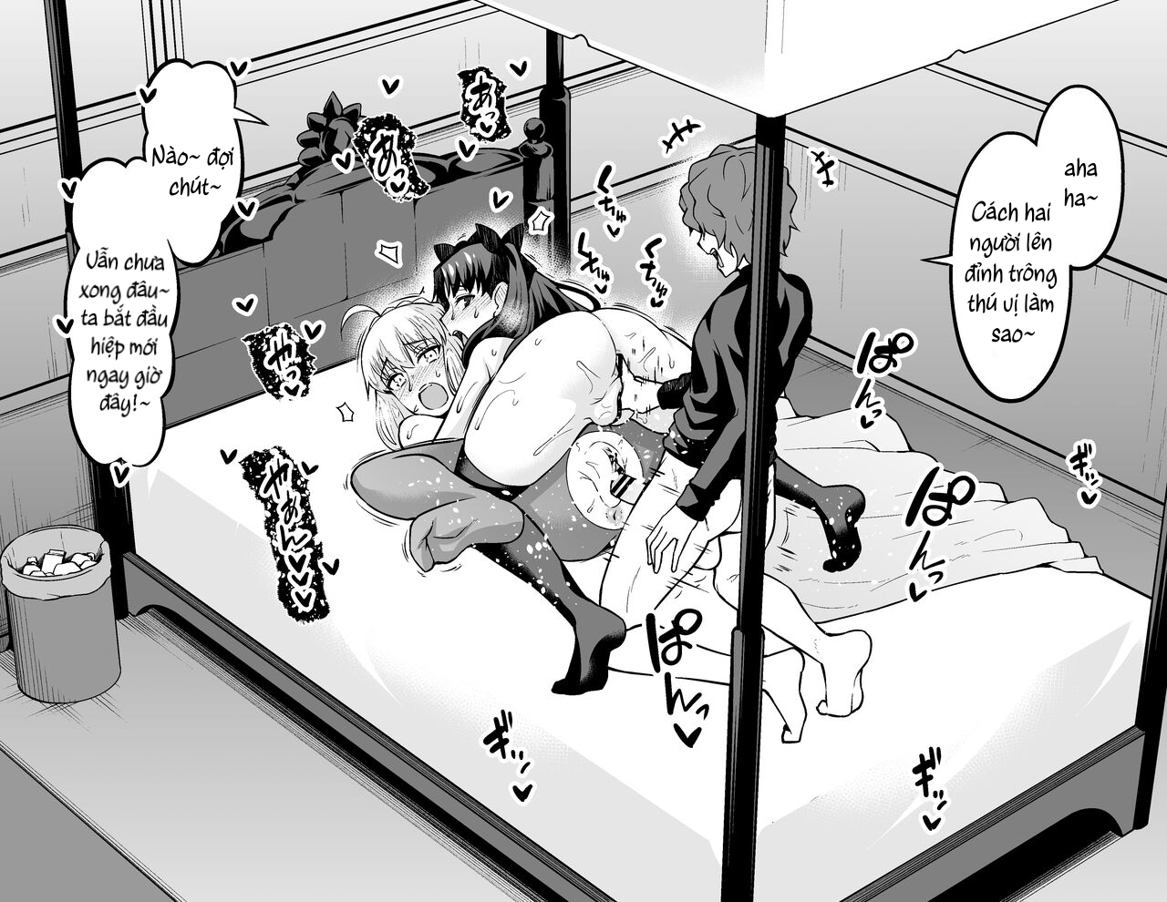 Đọc truyện hentai Saber & Rin làm tình vui vẻ với Shinji - Á à